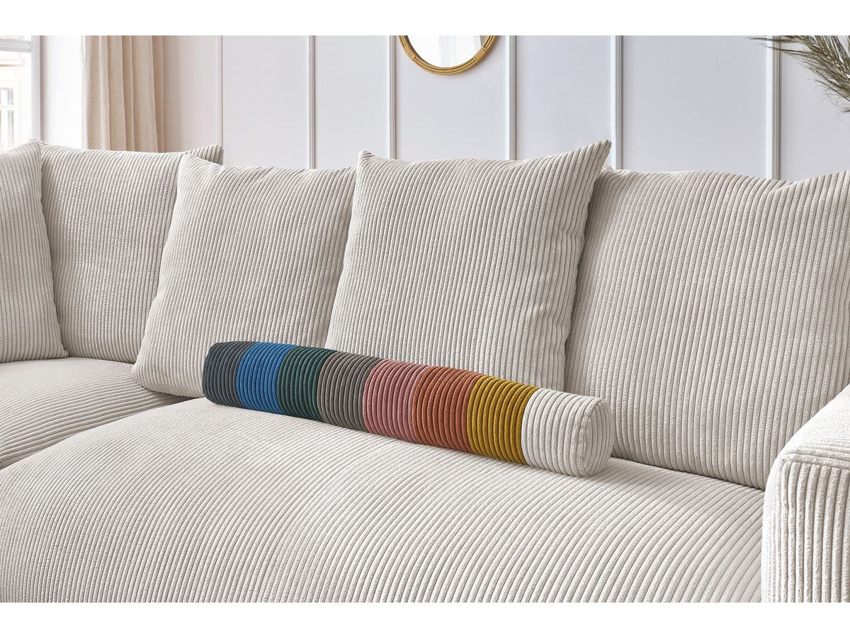 Bobochic Voltaire Ecksofa 268 × 214 cm Cordsamt Beige Ecke links