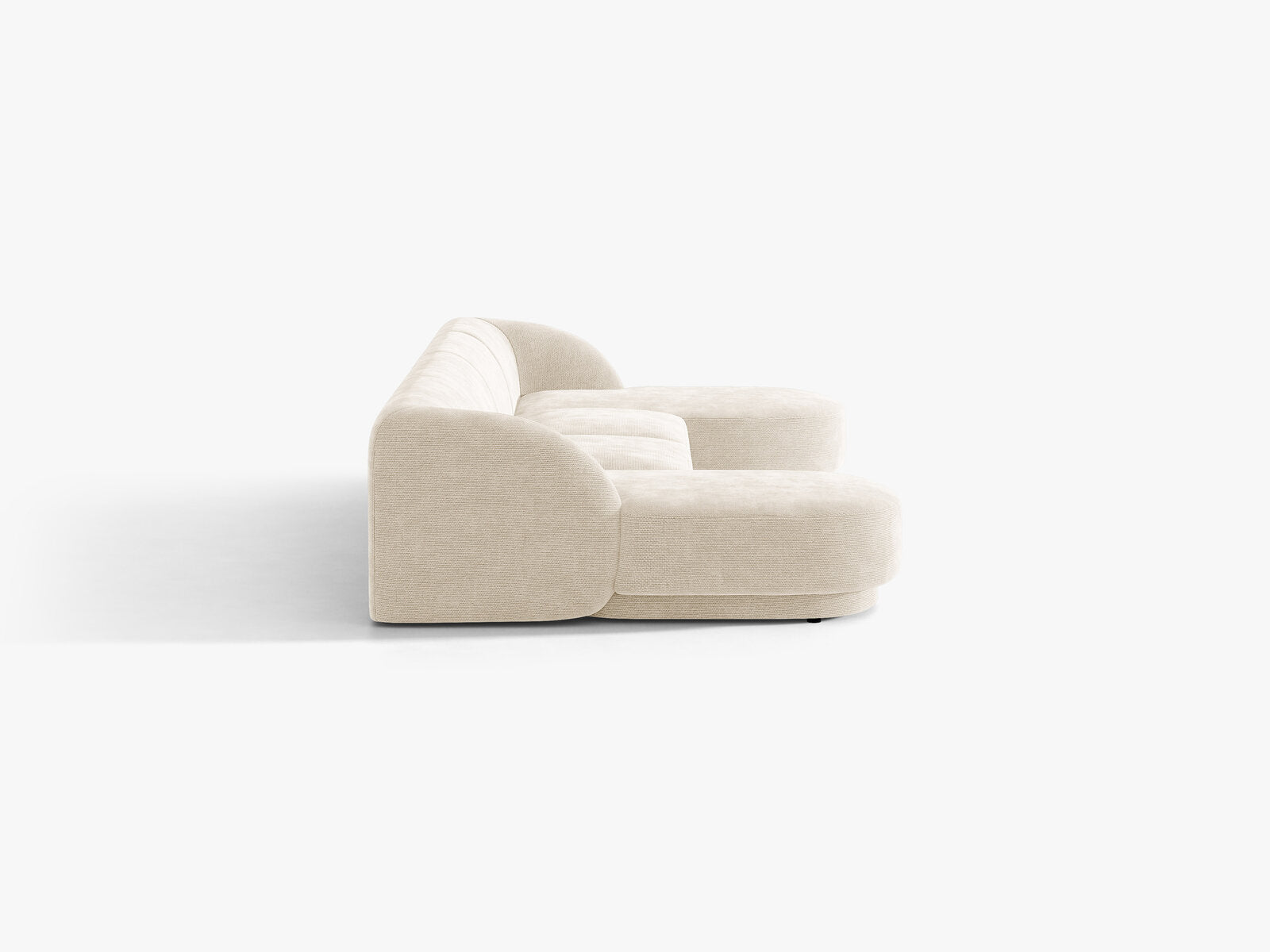 Micadoni Panorama-Sofa Miley 5-Sitzer Chenille Eden Elfenbein