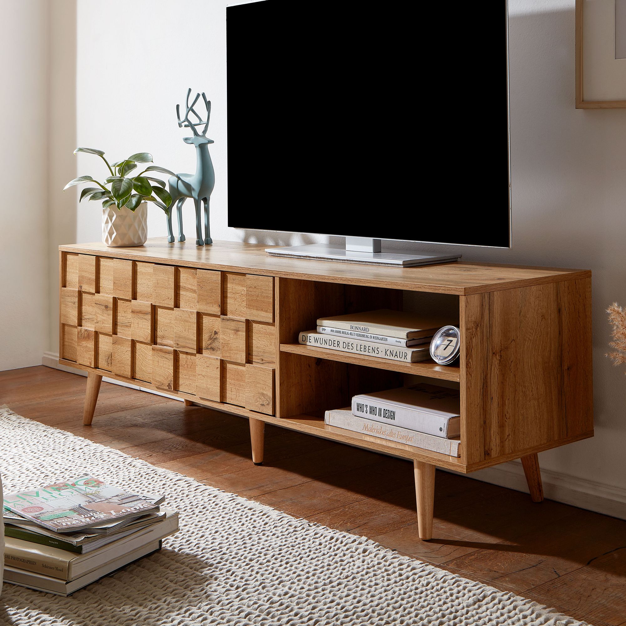 TV-Board Anholt Braun 160 × 40 × 51 cm