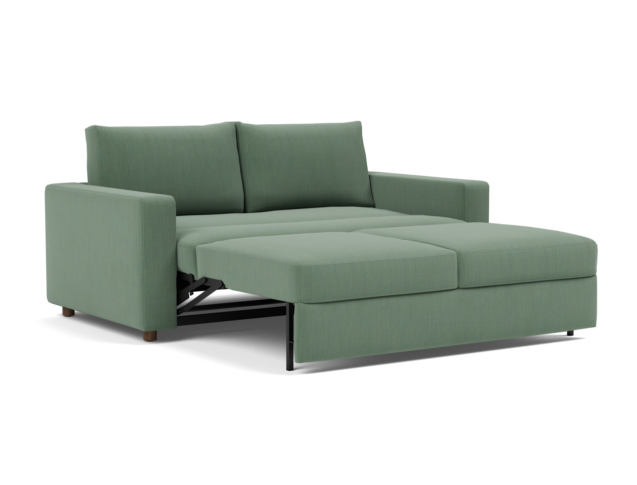 Schlafsofa Neah mit Standard-Armlehnen 160 Flachgewebe Elegance 518-Green
