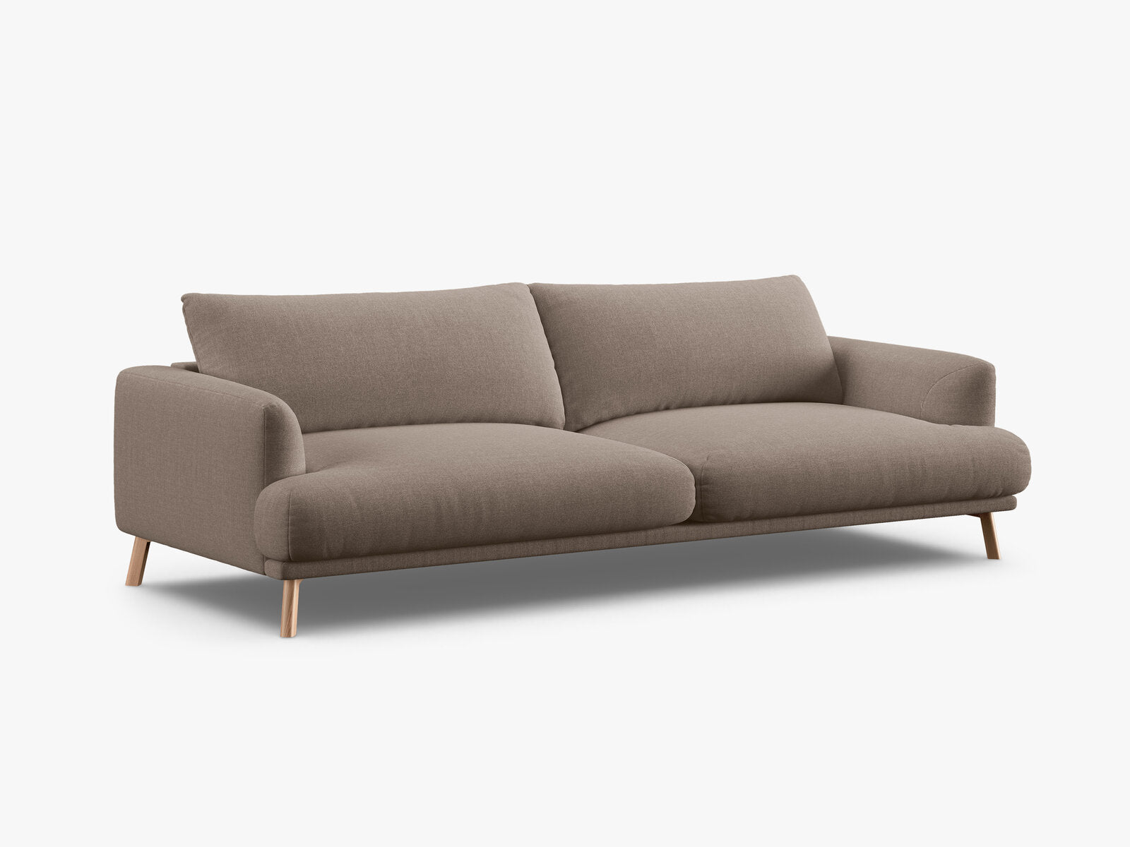 Micadoni Sofa Naomi 4-Sitzer Strukturierter Stoff Liberty Cappuccino