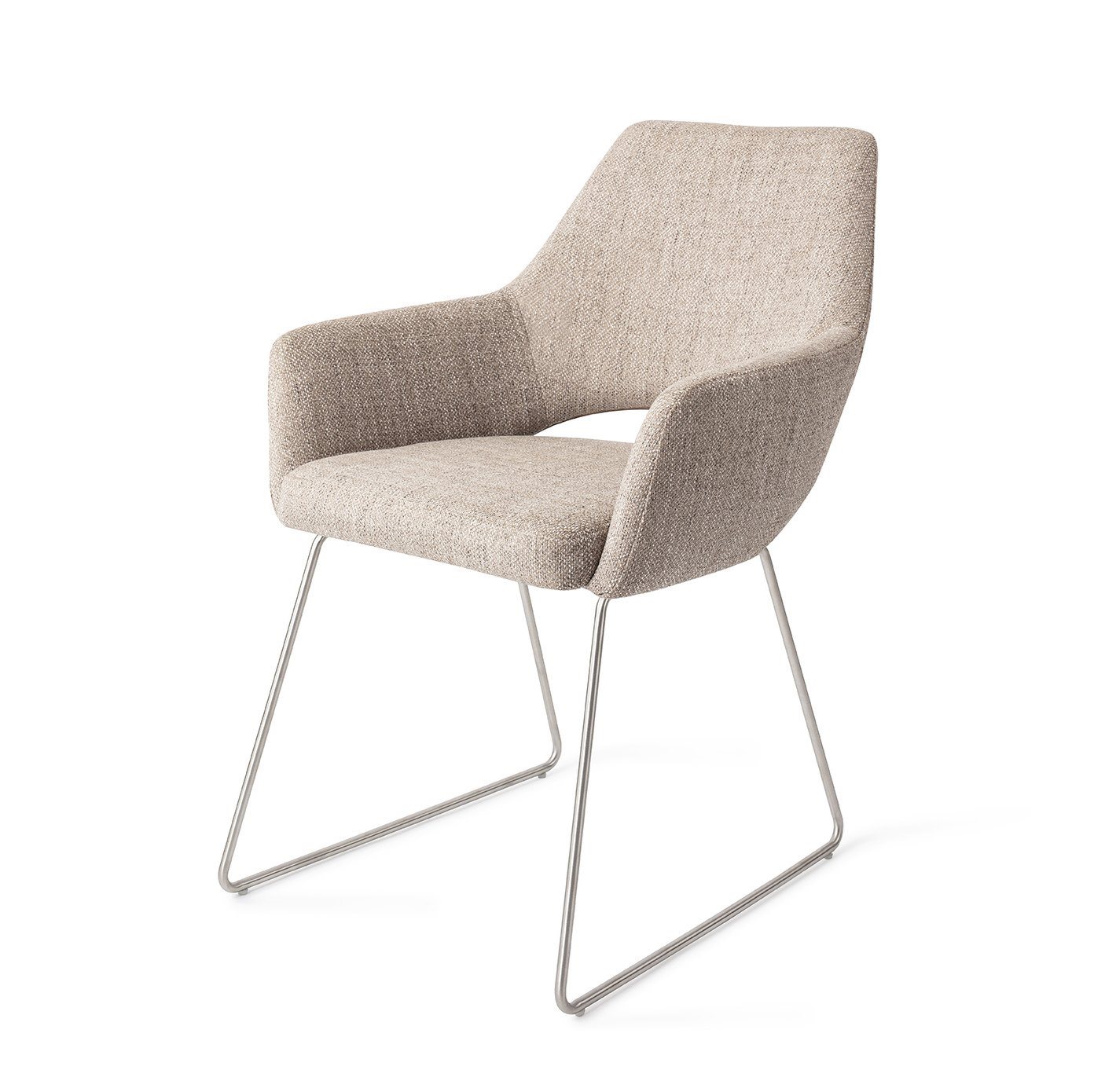Jesper Home Esszimmerstuhl Yanai Biscuit-Beach Slide Stahl