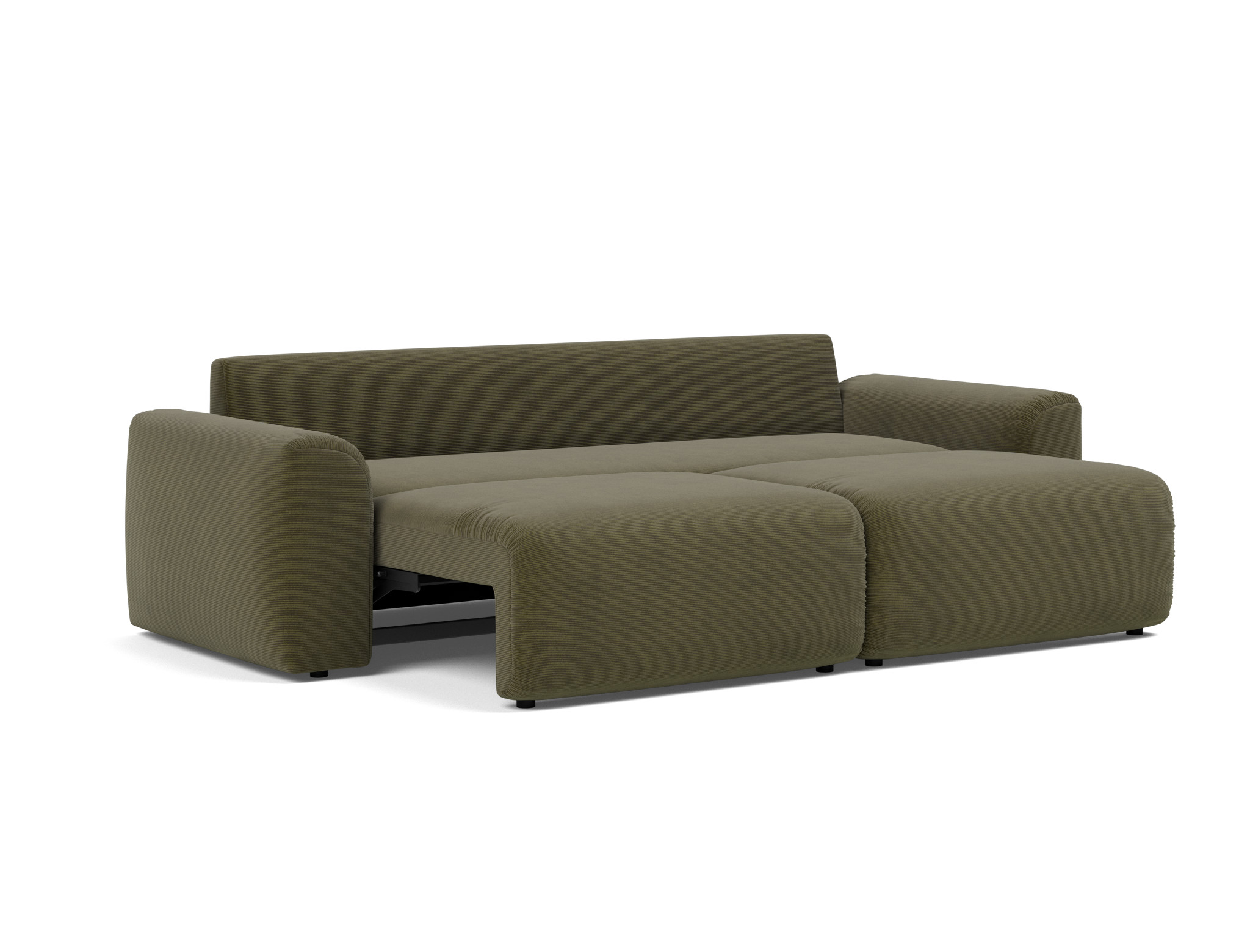Schlafsofa Norum mit Chunky-Armlehnen Kord Cordufine 316-Pine-Green