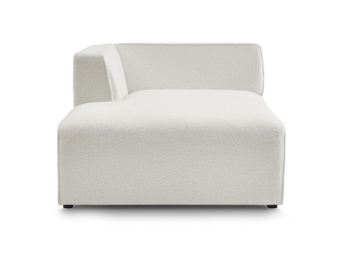 Bobochic Megeve Méridienne-Modul Bouclé-Stoff Weiß Ecke links