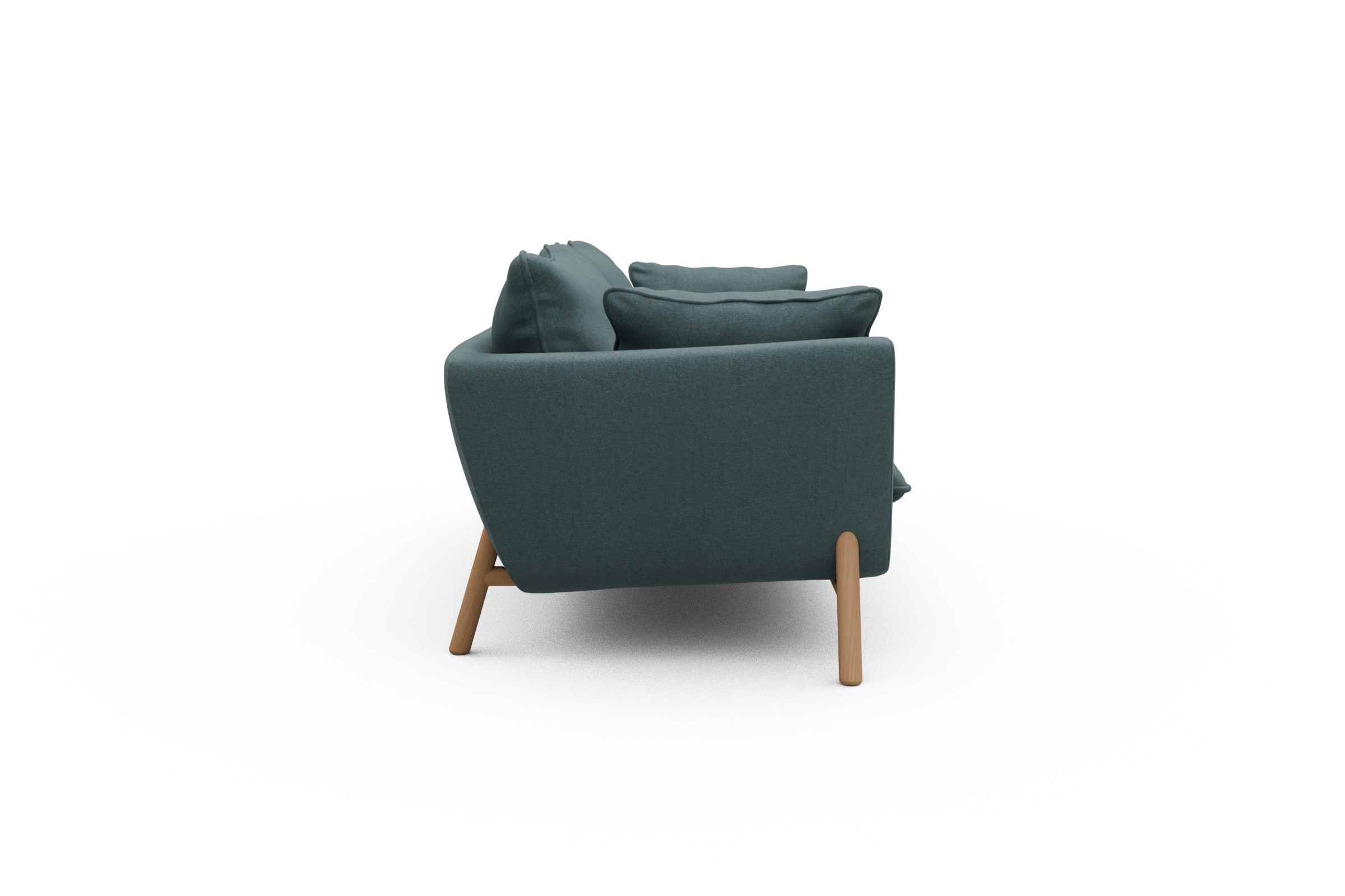 Sofa Emil PREMIUM 3-Sitzer Beinfarbe Eiche Natur Satya-Niagara