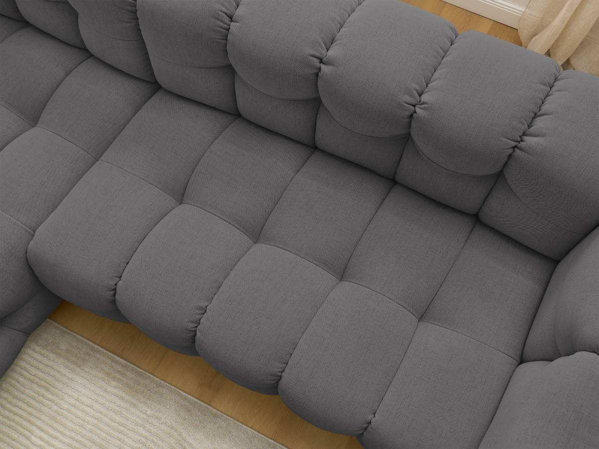 Bobochic Cloud Ecksofa 288 × 184 cm Stoff Dunkelgrau Ecke links