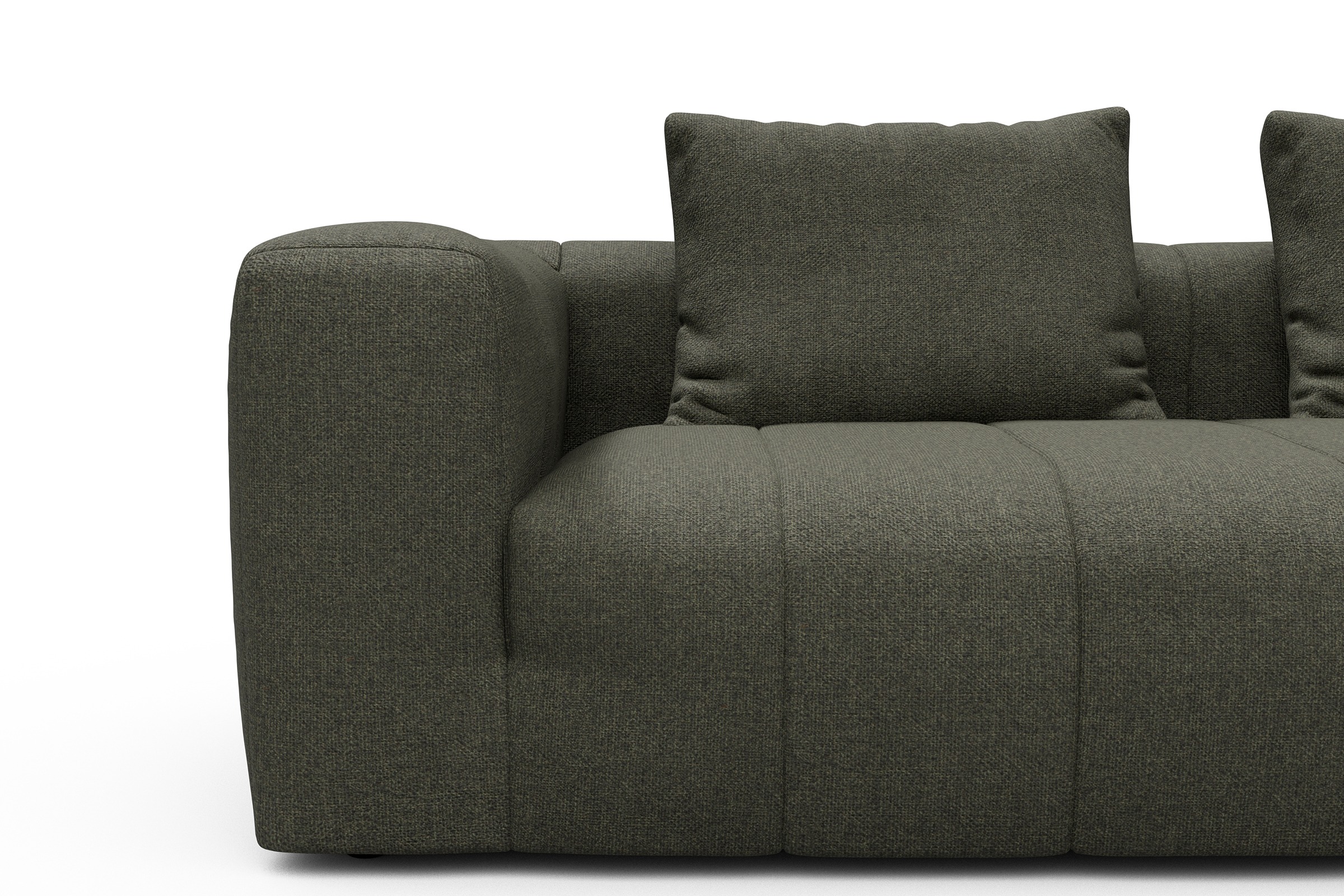 Ecksofa Hugo 2x 2,5-Sitzer Armlehne links Sama-Winter-Moss