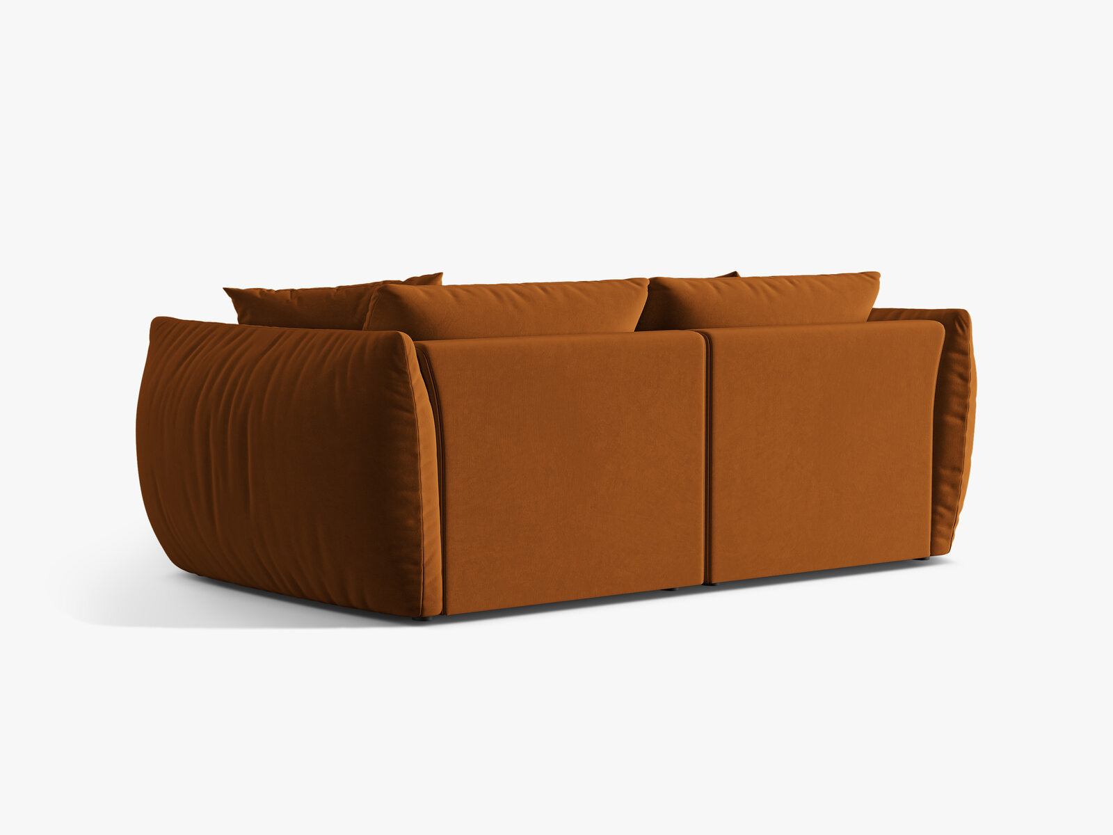 Micadoni Sofa Chris 3-Sitzer Samt Terrakotta