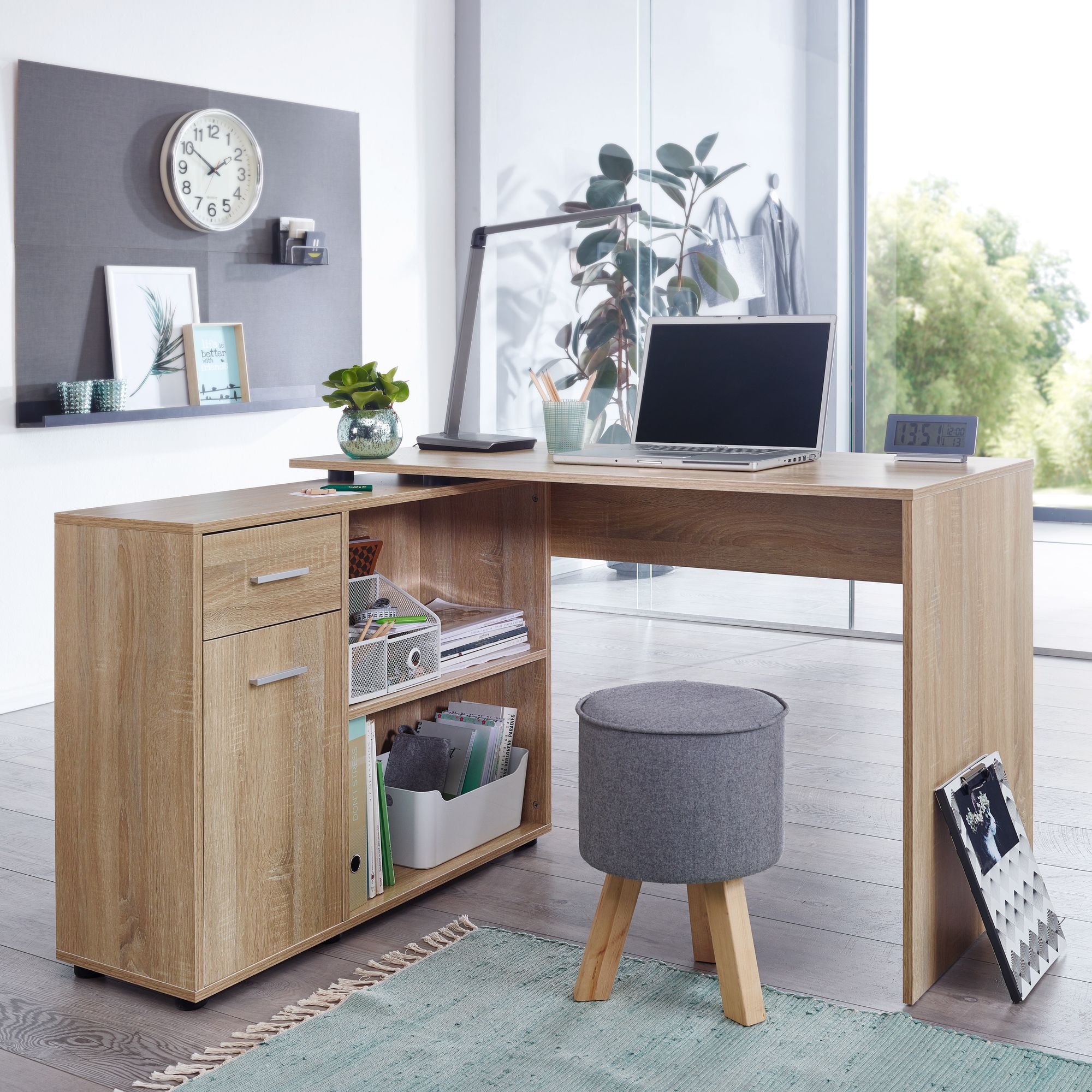 Schreibtisch Etne Sonoma 120 × 106,5 × 75,5 cm