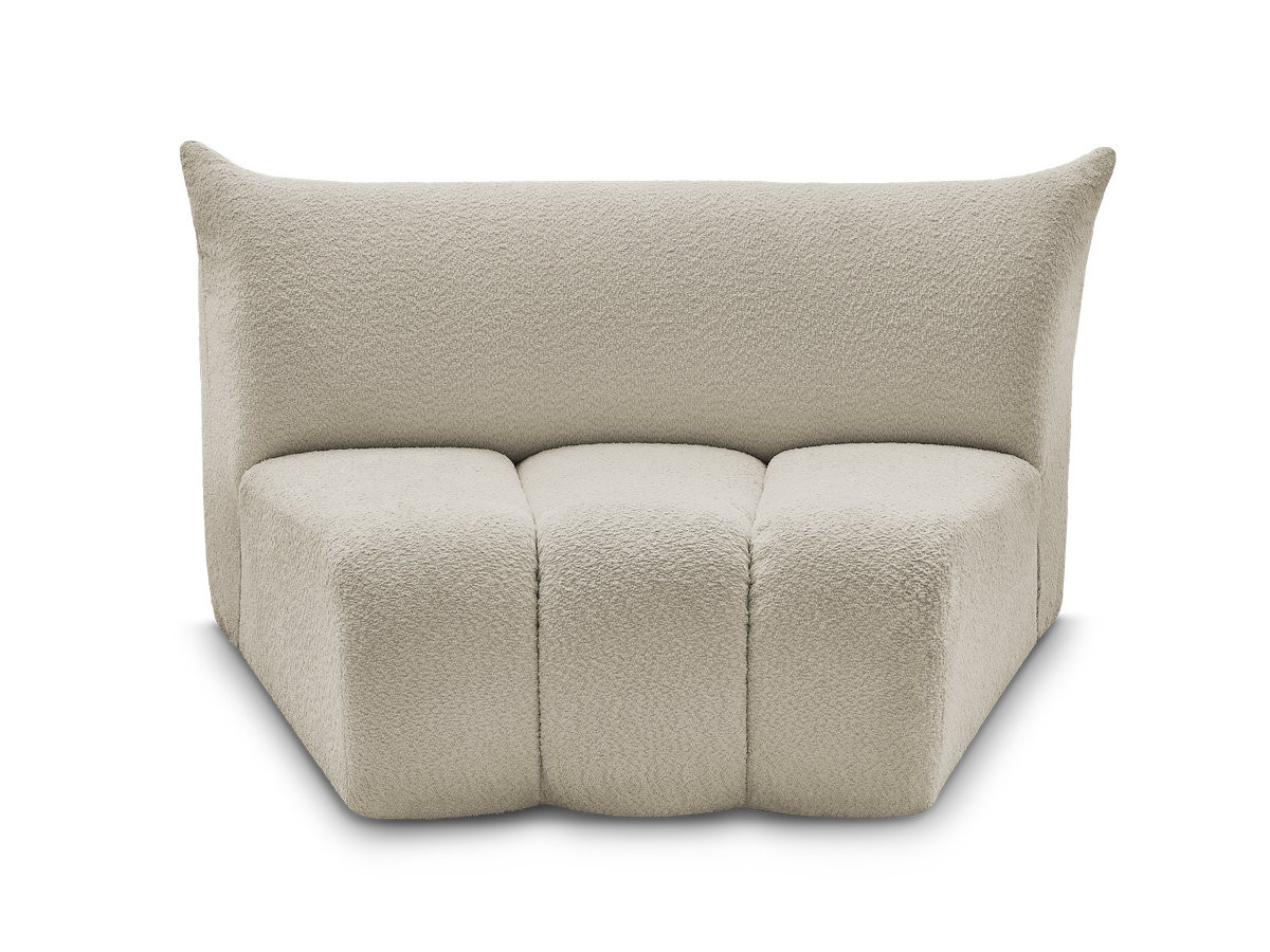 Bobochic Azra Sofamodul 1-Sitzer Bouclé-Stoff Beige