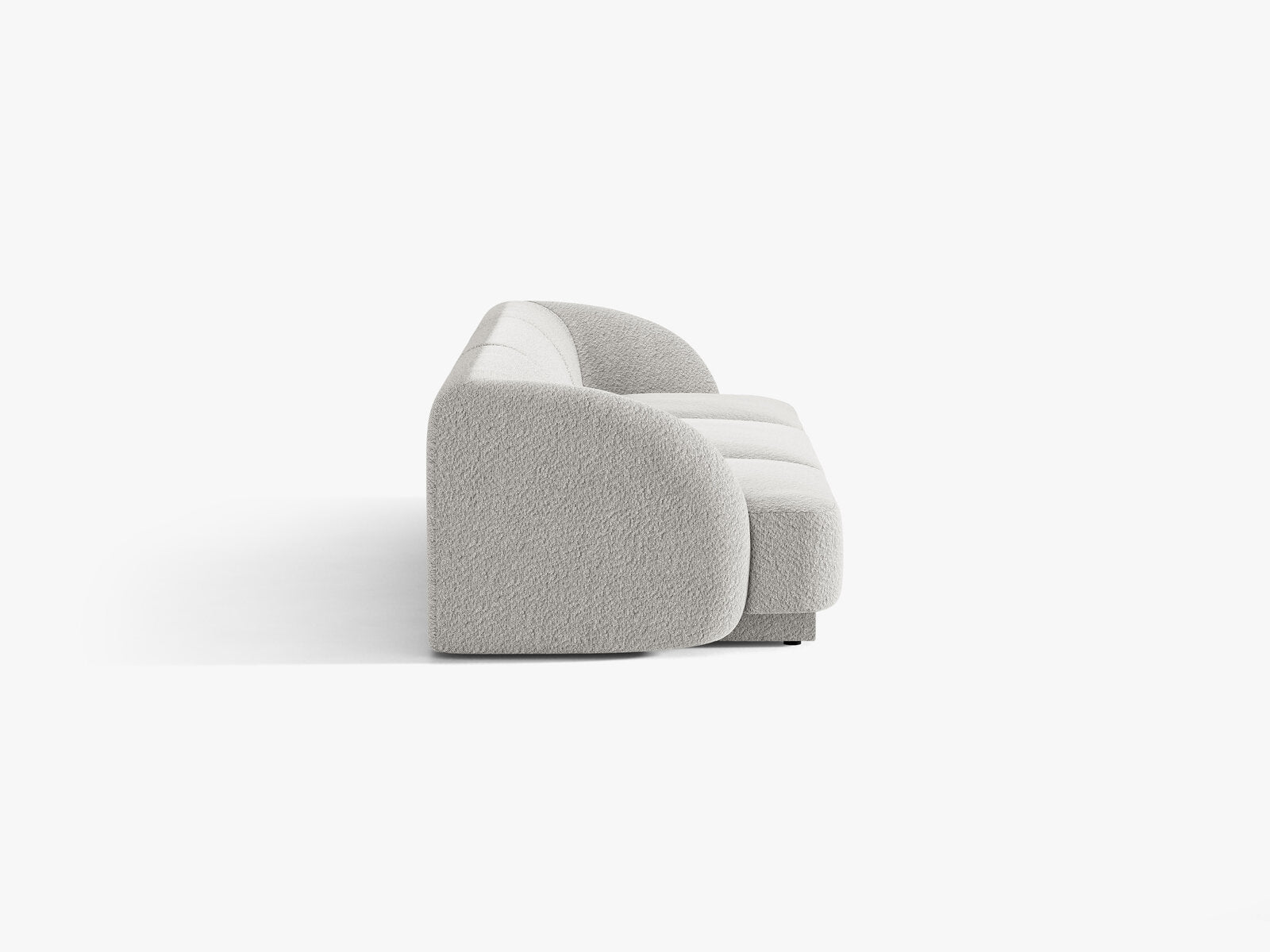 Micadoni Sofa Miley 3-Sitzer Boucle Baloo Hellgrau