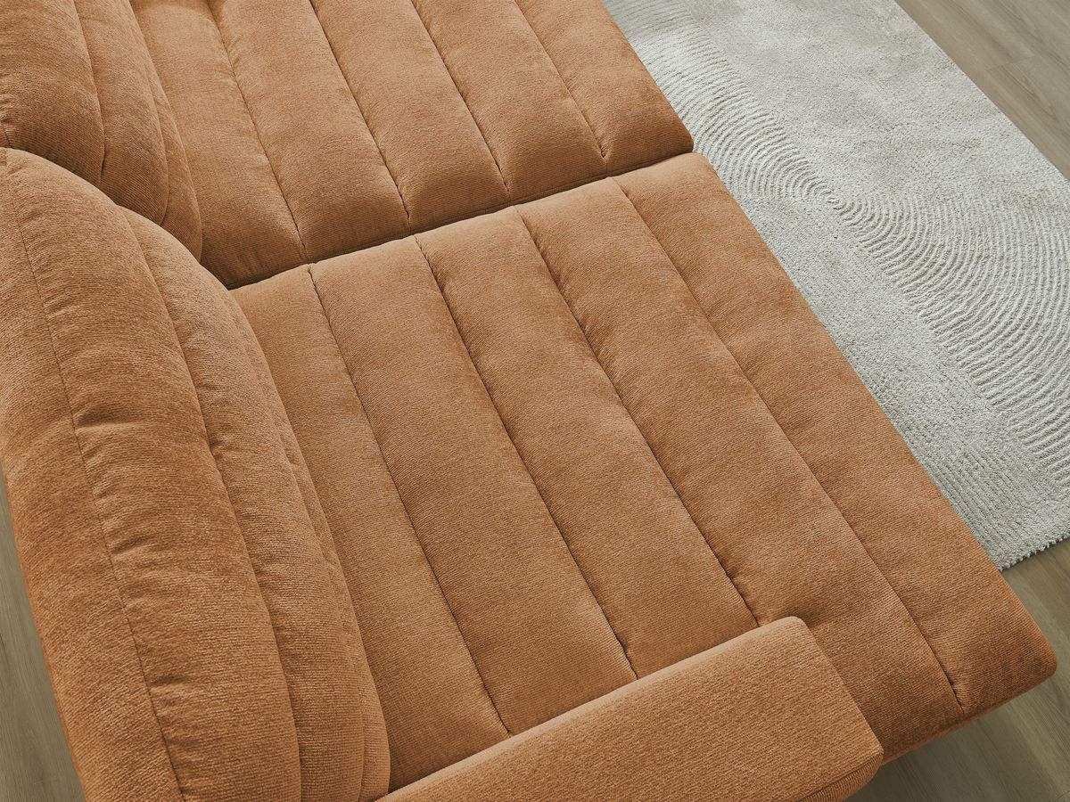 Bobochic Sierra Sofa 4-Sitzer Strukturstoff Orange