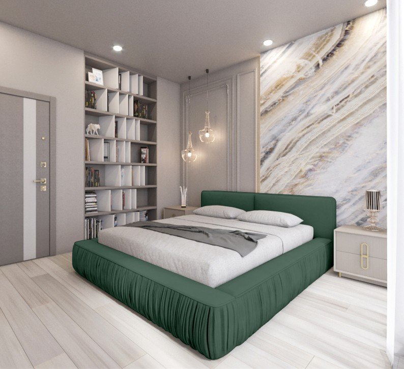 Polsterbett Beyond Samtstoff 160x200 mit Metallrahmen Riviera 38