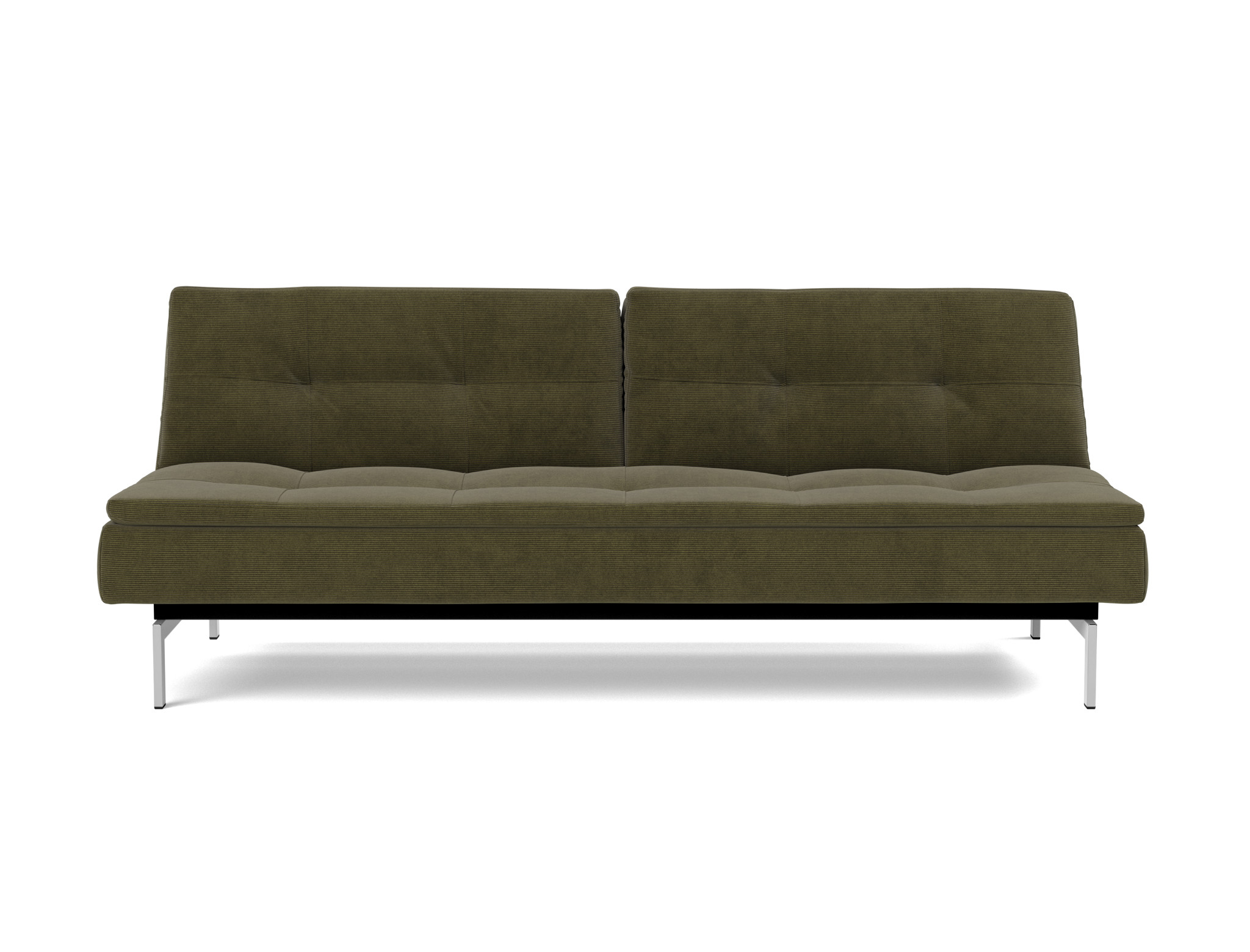 Schlafsofa Dublexo Kord Cordufine 316-Pine-Green Beine Chrom