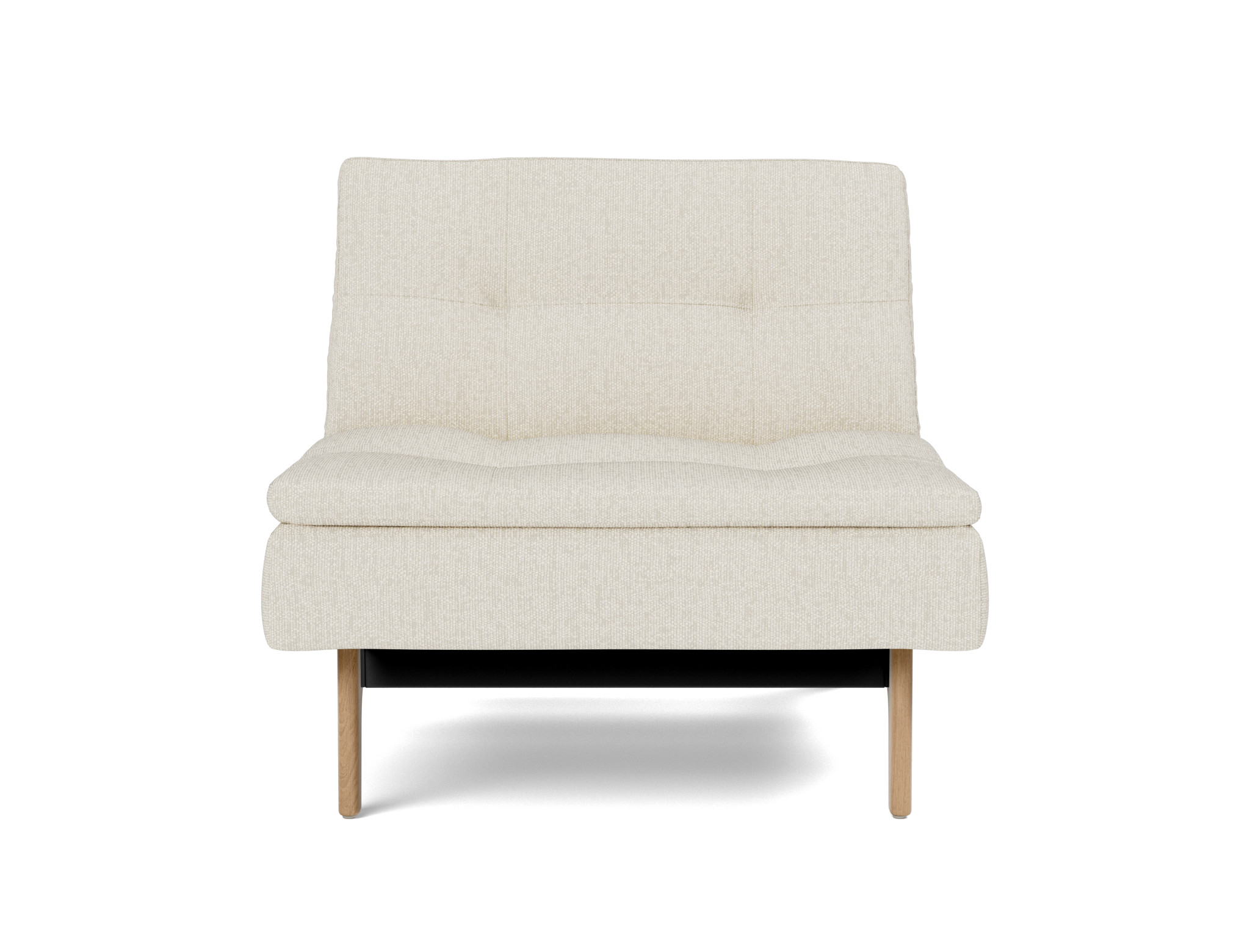 Sessel Dublexo Boucle Skandi 531-Off-White Beine Eiche
