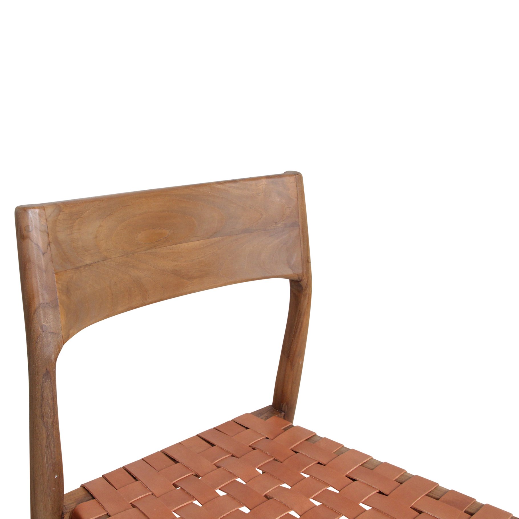 Raw Materials Freya Esszimmerstuhl aus Teakholz Leder Natur
