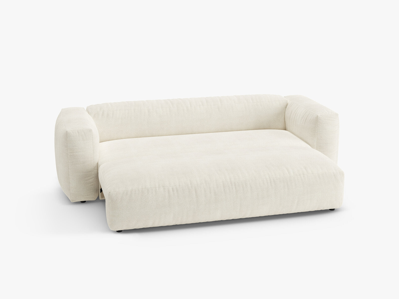 Micadoni Martina Schlafsofa 3-Sitzer Boucle Monet Elfenbein