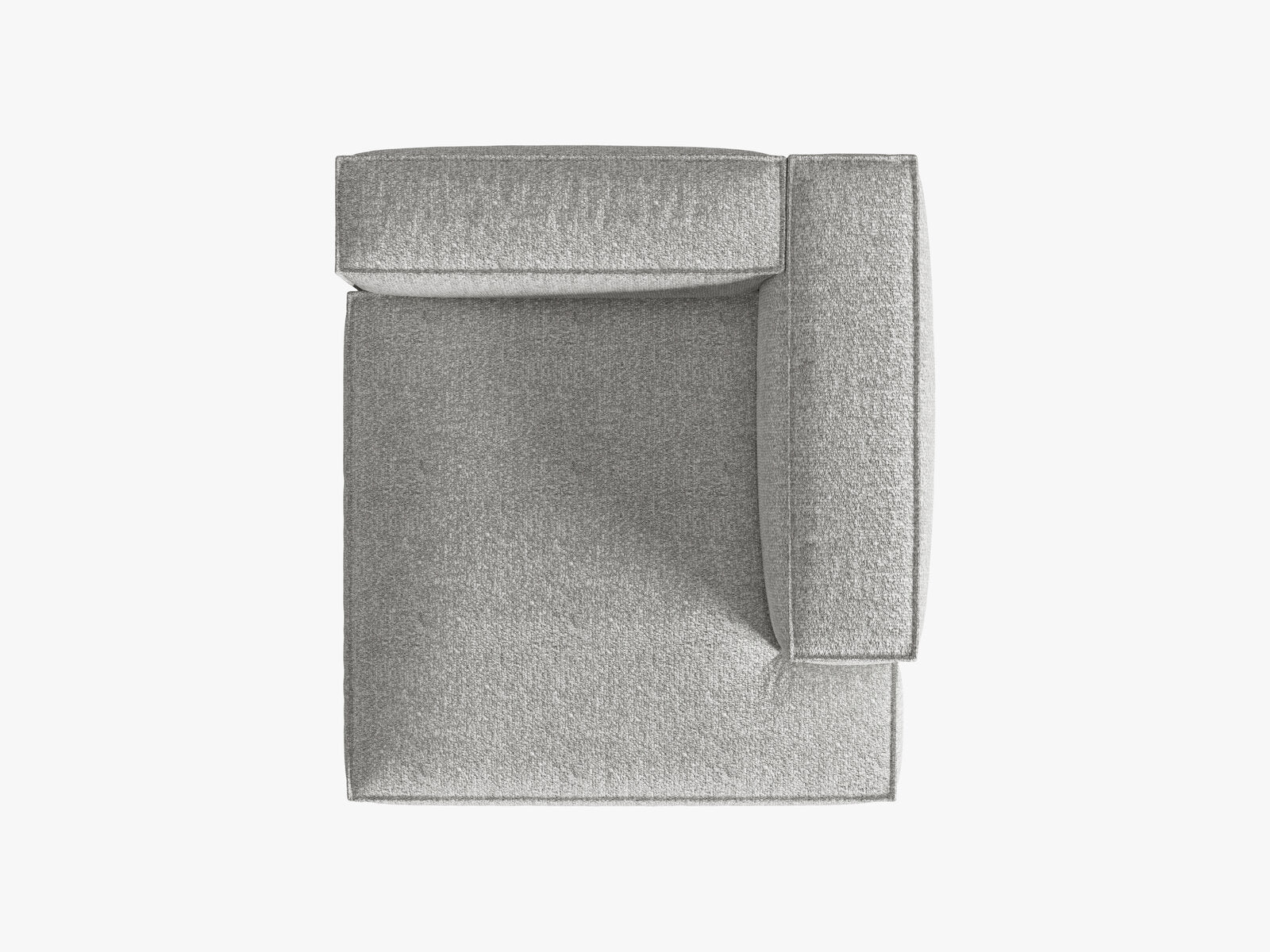 Micadoni Recamiere Nuria 1-Sitzer Rechts Boucle Silber