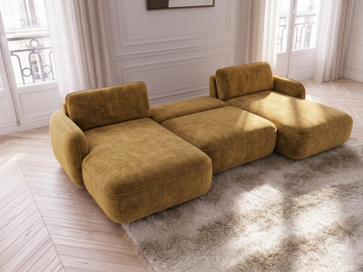 Bobochic Celeste Wohnlandschaft Chenille Gelb