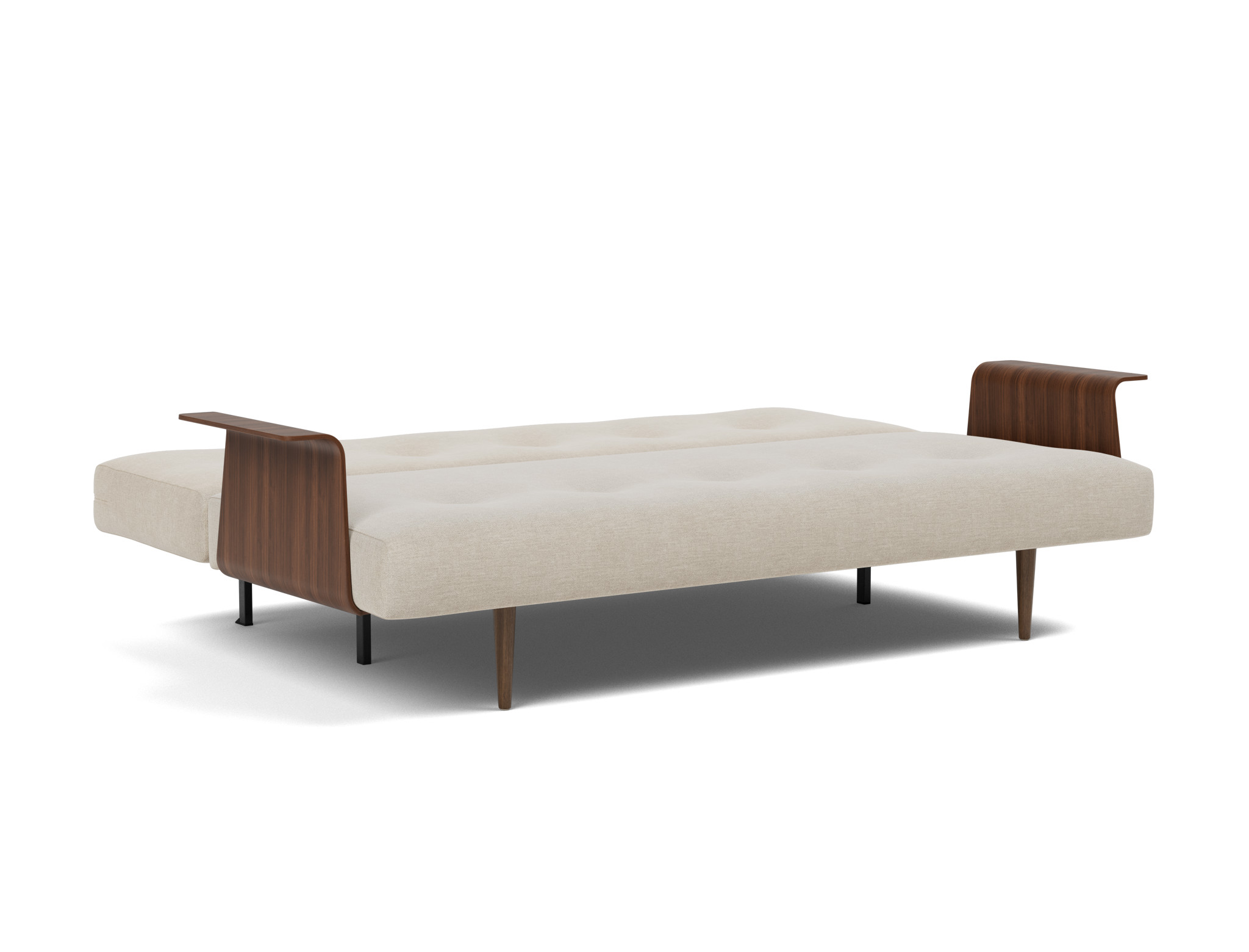 Schlafsofa Recast mit Armlehnen Flachgewebe Phobos 586-Latte