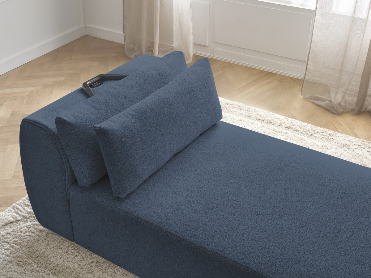 Bobochic Jana Méridienne-Modul Melange-Stoff Blau