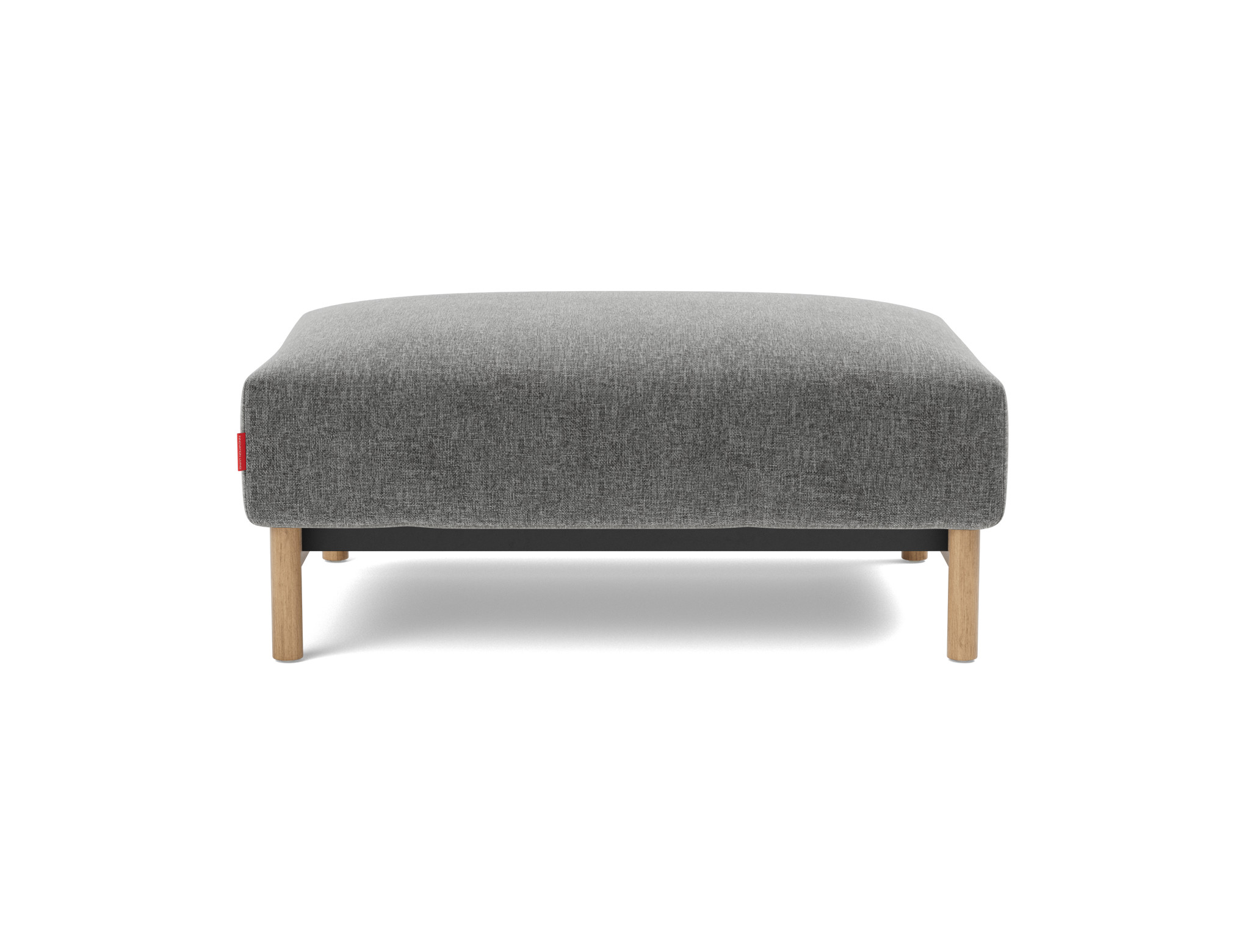 Hocker Malloy Strukturierter Stoff Twist 563-Charcoal Beine Eiche