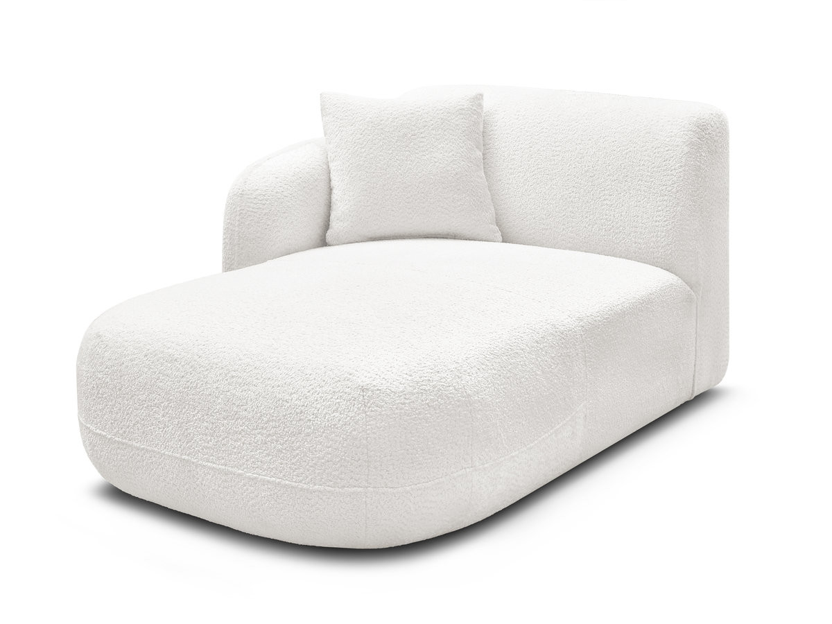 Bobochic Anda Méridienne-Modul Chenille Weiß Ecke links