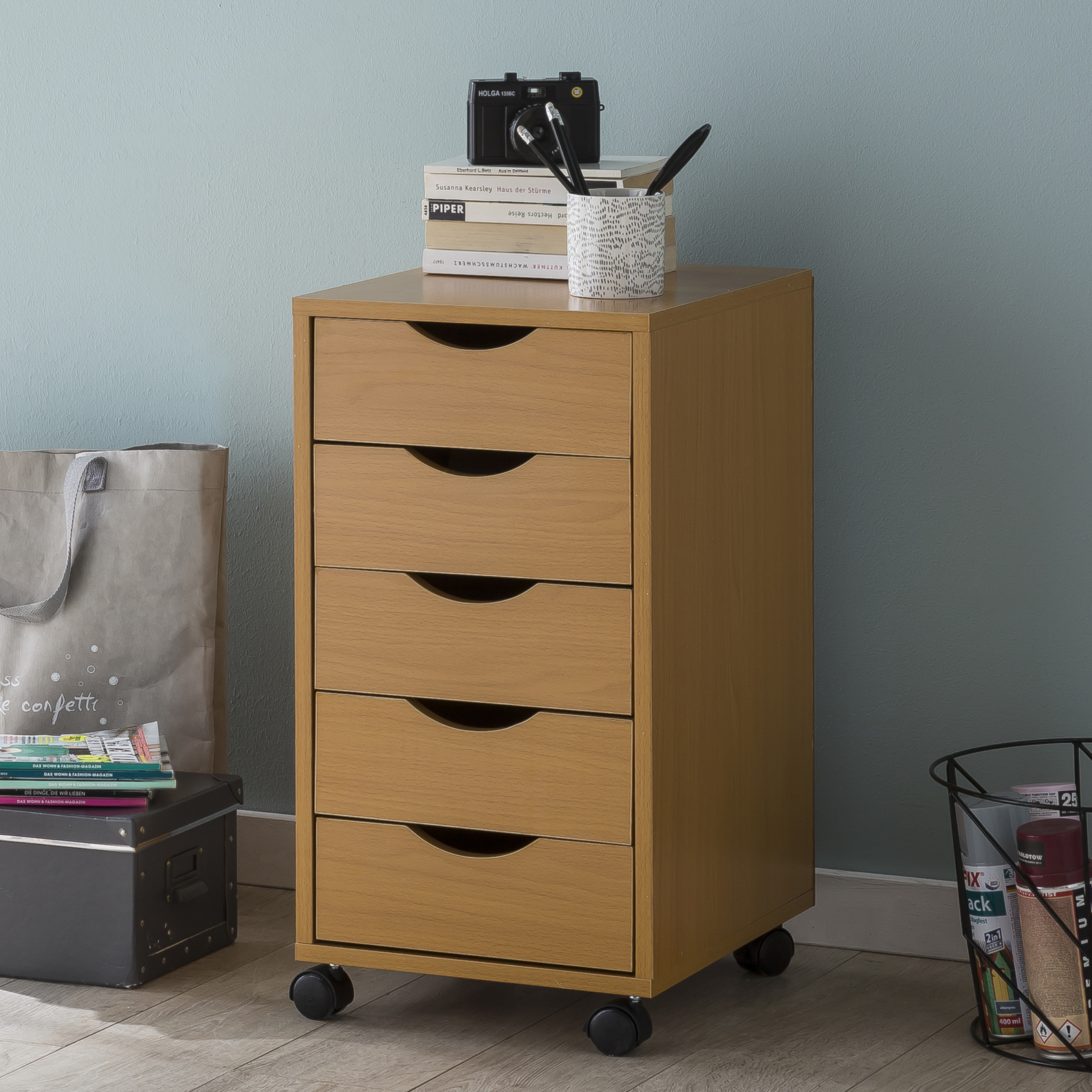 Rollcontainer Lakolk Braun 33 × 38 × 64 cm