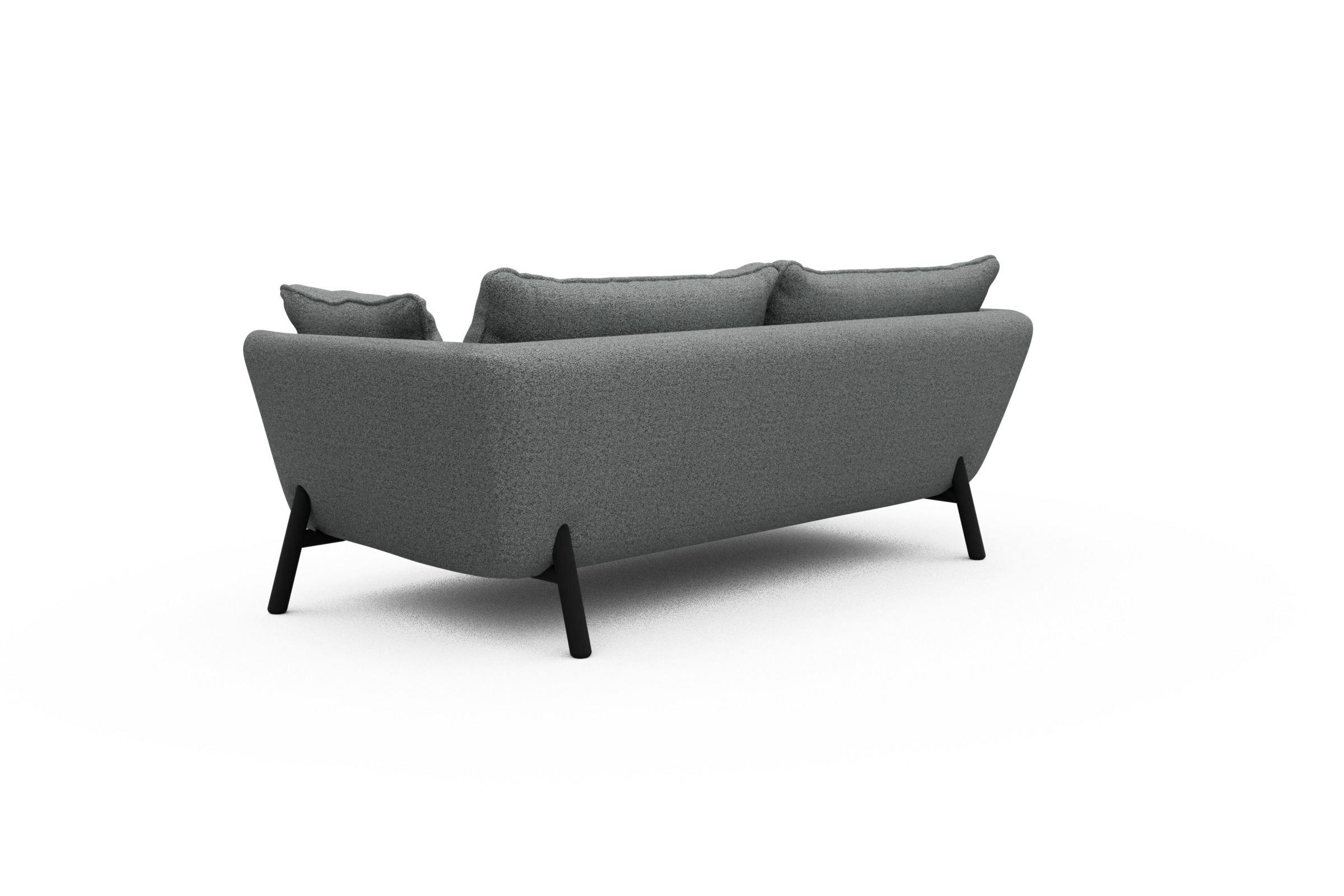 Sofa Emil PREMIUM 2-Sitzer Beinfarbe Eiche Schwarz Aivi-Gravet-Grey