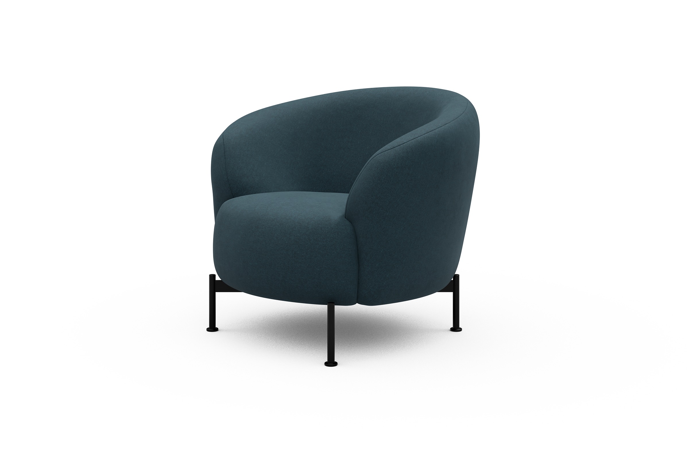 Sessel Ronda X-Metallgestell Schwarz Satya-Indigo
