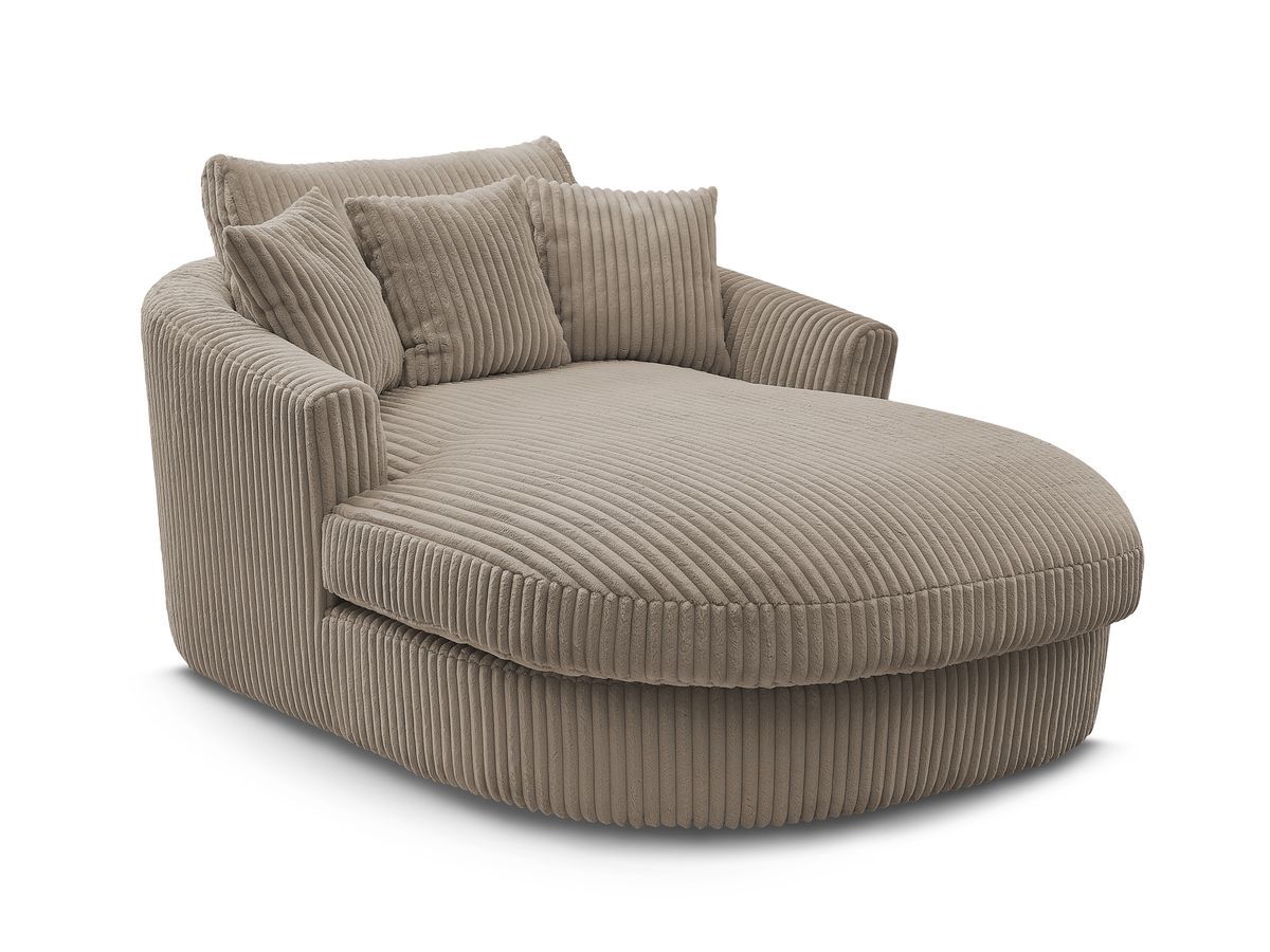 Bobochic Belem Méridienne-Modul Breitcord weich Taupe