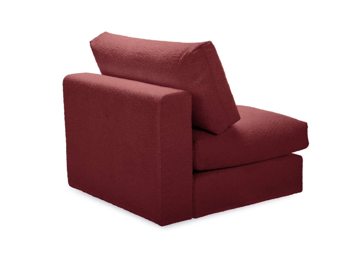 Bobochic Paris Sofamodul 1-Sitzer Bouclé-Stoff Rot