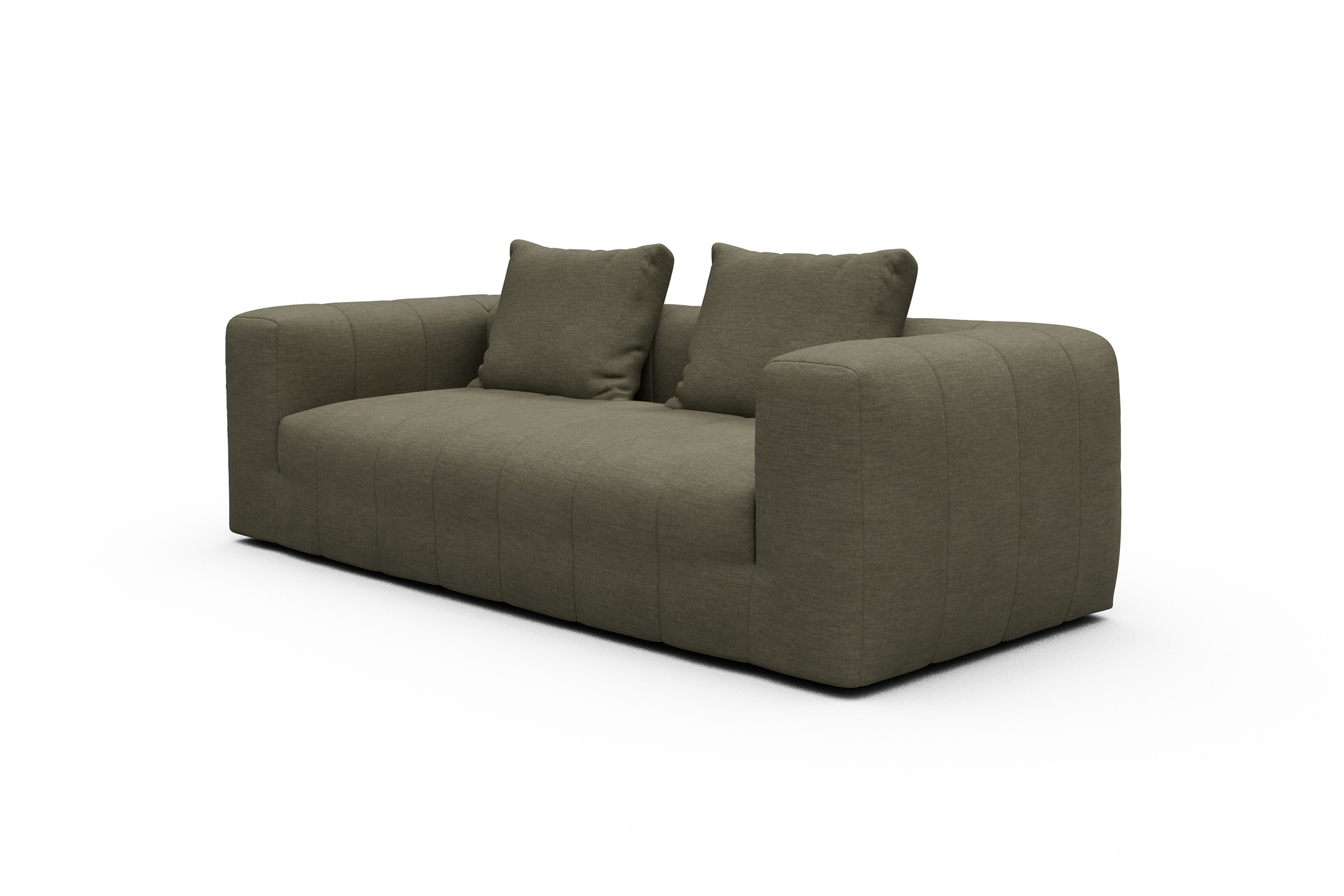 Sofa Hugo 3-Sitzer Vivus-Dusty-Olive