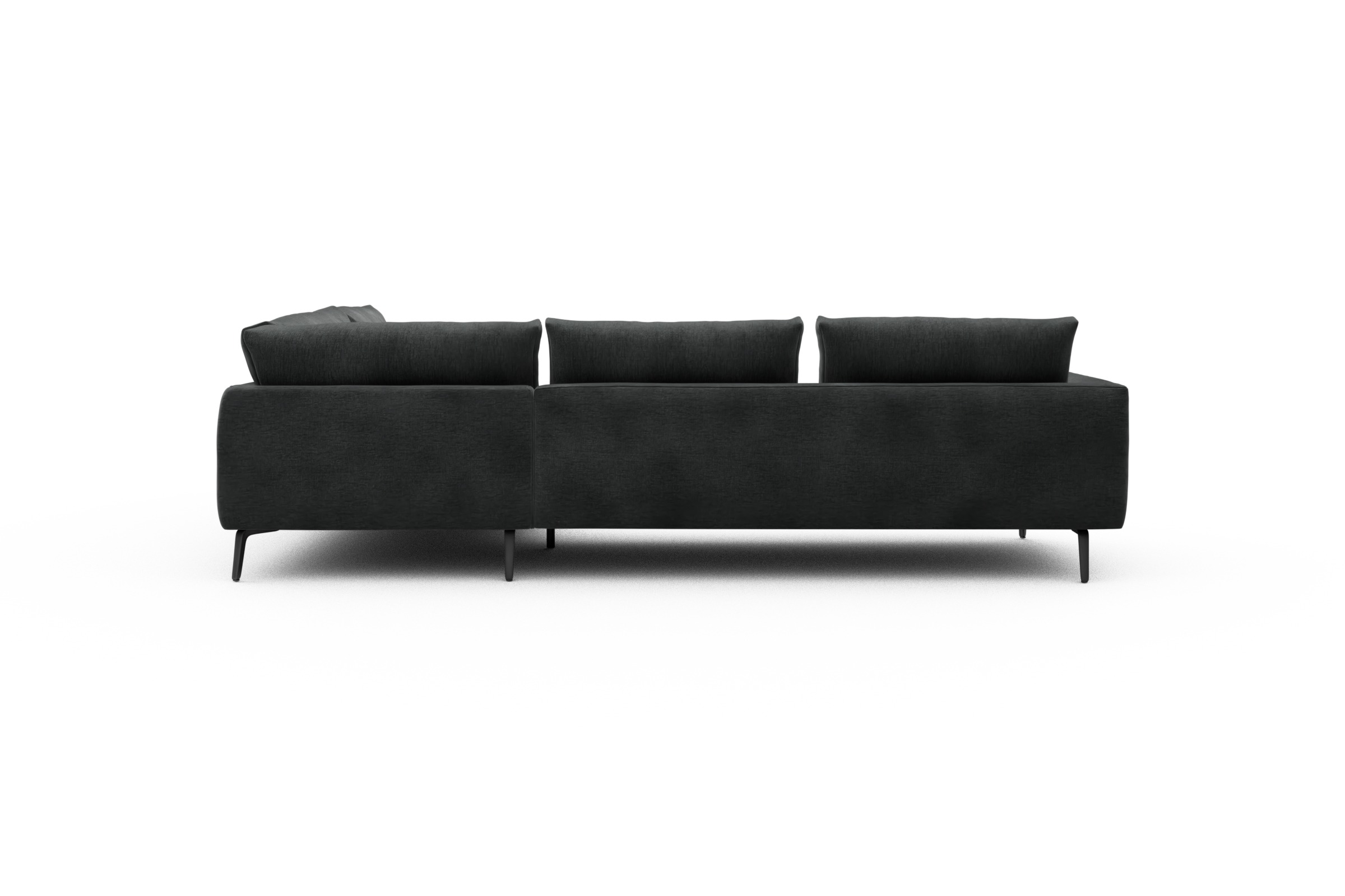 Ecksofa Karl Relax-Ecke rechts mit 2,5-Sitzer Smooth-Deep-Warm-Grey