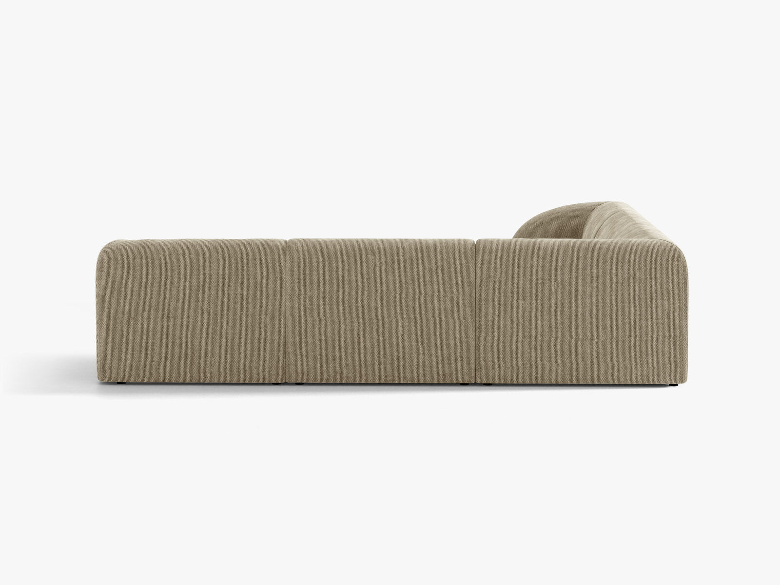 Micadoni 5-Sitzer Symmetrisches Ecksofa Miley Chenille Eden Dunkelbeige
