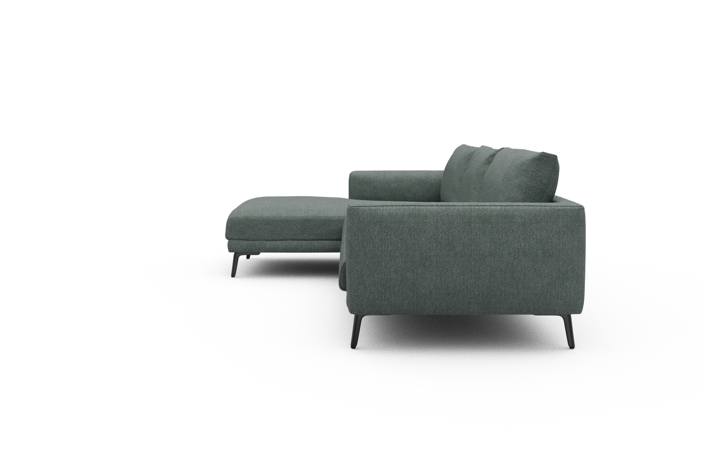Ecksofa Karl Chaiselongue links mit 2,5-Sitzer Carreno-Ice-Blue