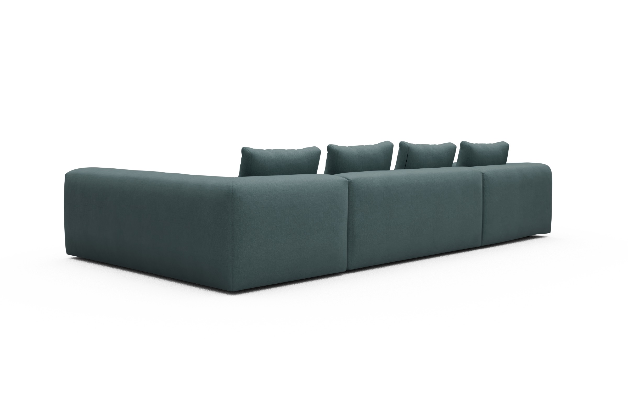 Wohnlandschaft Fred Chaiselongue links mit 2-Sitzer und lange Armlehne rechts Satya-Niagara
