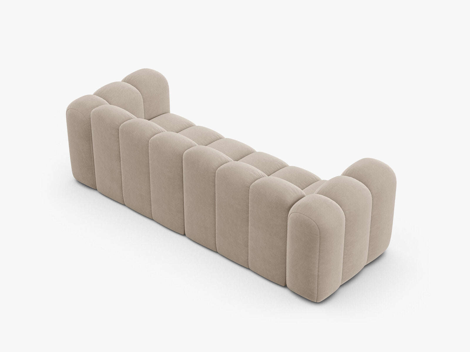 Micadoni Sofa Lupine 3-Sitzer Samt Salvador Beige