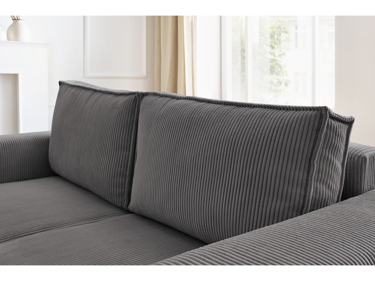 Bobochic Nihad Sofa 2-Sitzer Cordsamt Dunkelgrau