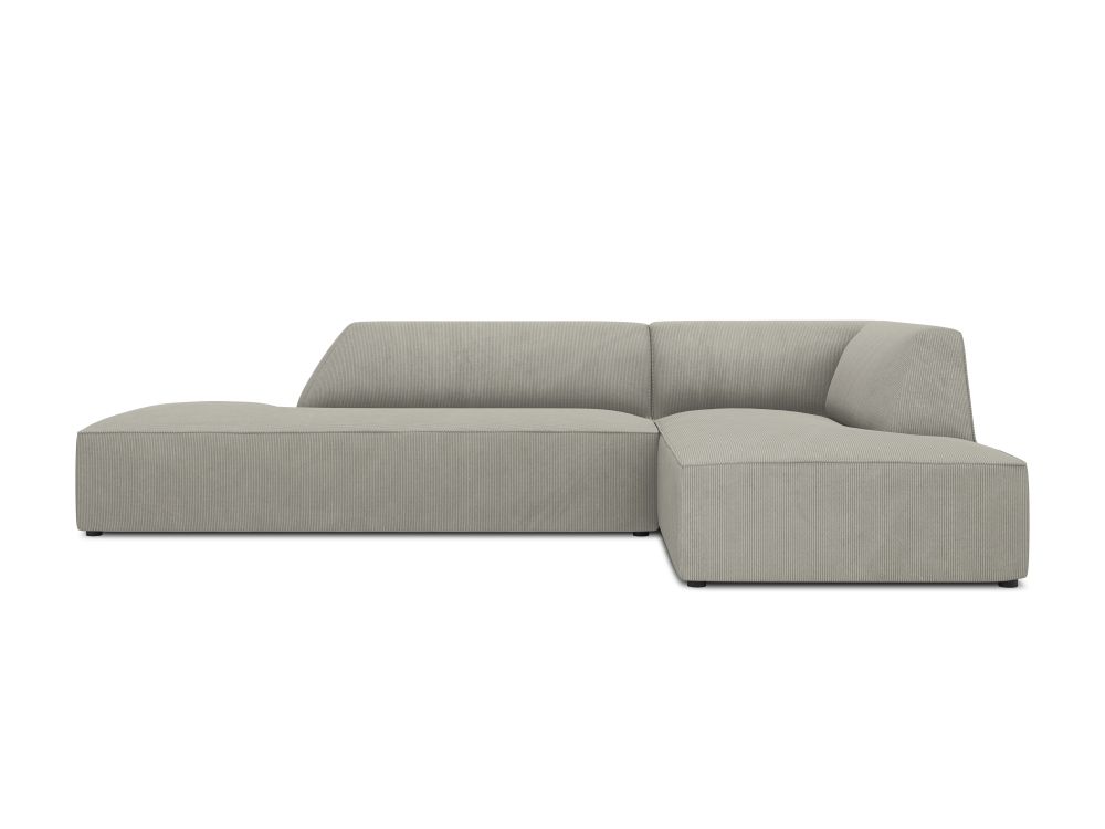 Cosmopolitan Design Ecksofa Siena 4-Sitzer offen Kord Scala Hellgrau Rechts