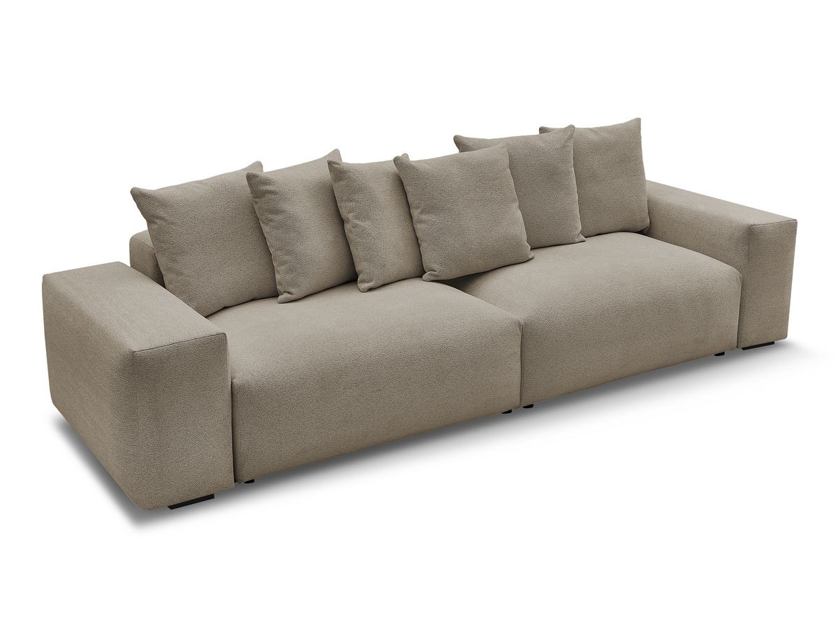 Bobochic Voltaire Sofa 4-Sitzer 320 × 124 cm Melange-Stoff Taupe