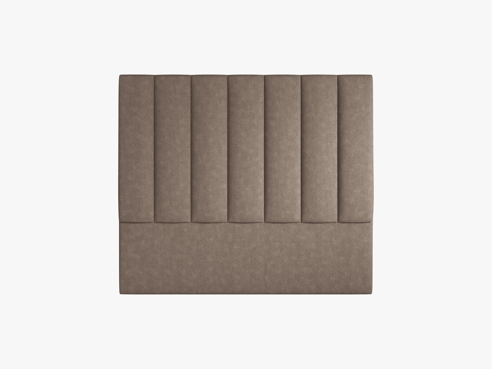 Micadoni Marl Samtiger Kopfteil 140 cm (H 120 cm) Strukturierter Stoff Liberty Cappuccino 140x120