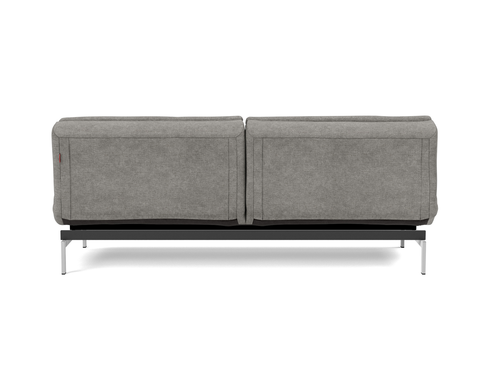 Schlafsofa Dublexo Flachgewebe Avella 282-Warm-Grey Beine Chrom