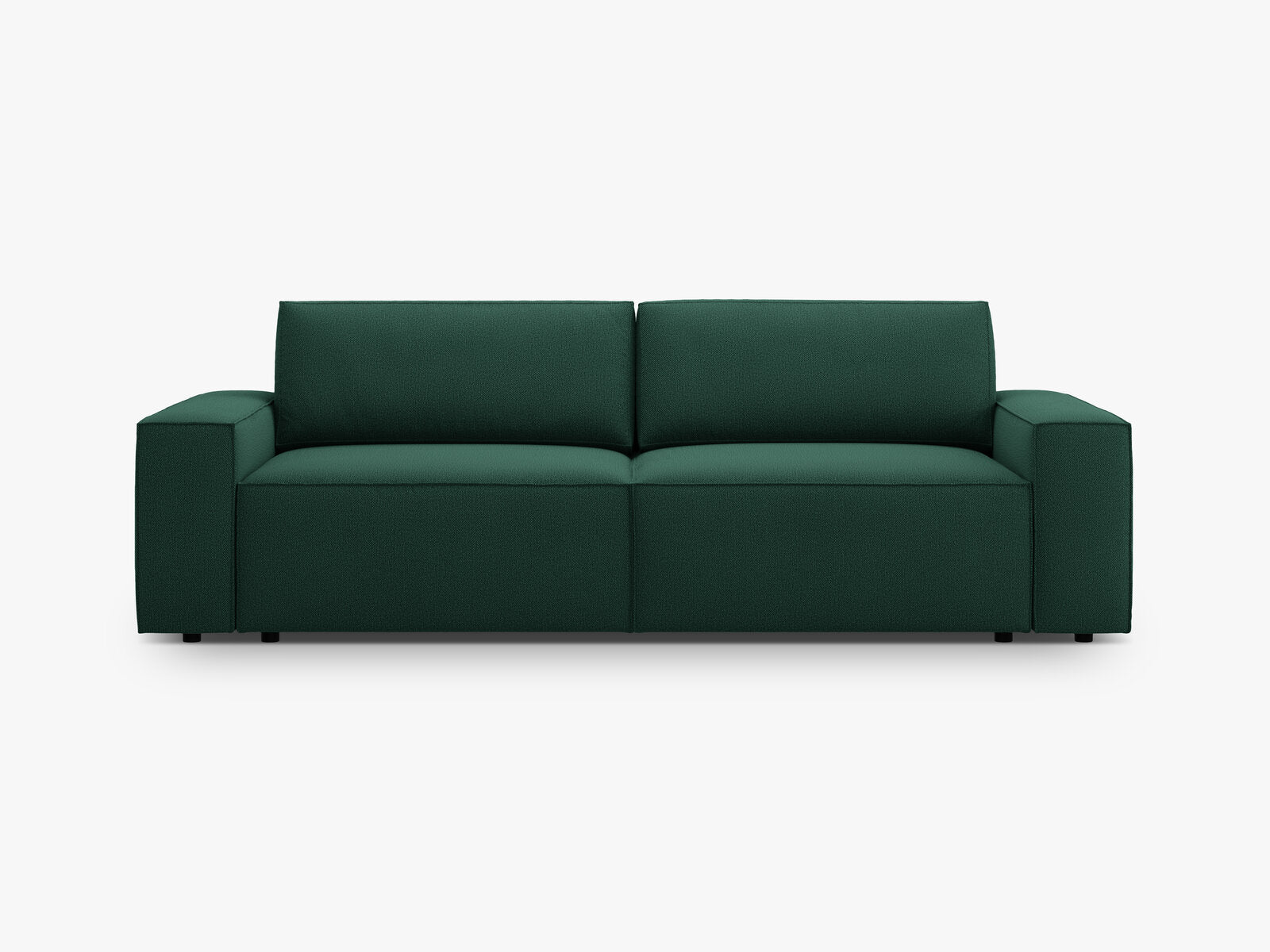 Micadoni Schlafsofa Jodie 3-Sitzer Strukturierter Stoff Grün