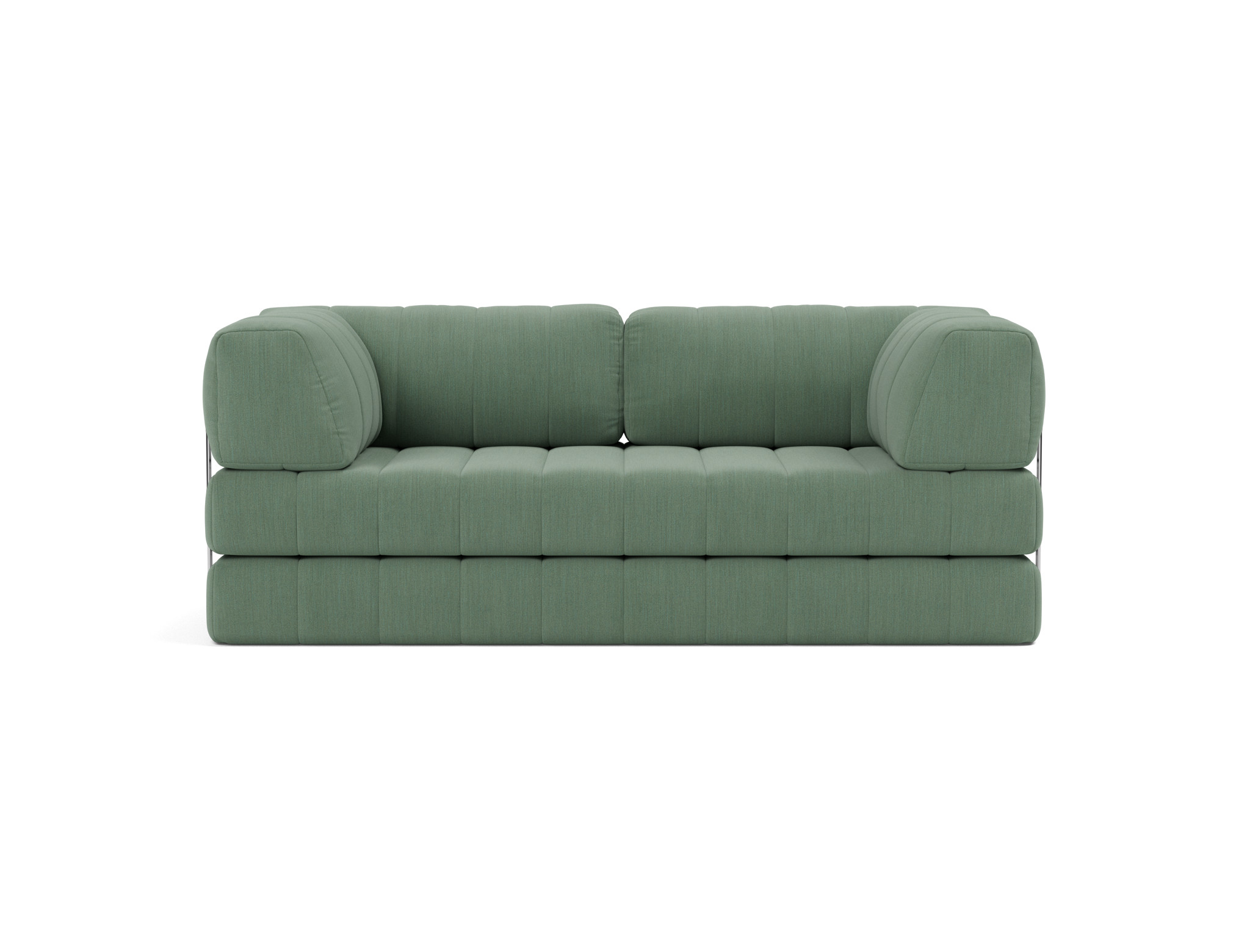 Schlafsofa CozyPad mit Armlehnen Flachgewebe Elegance 518-Green