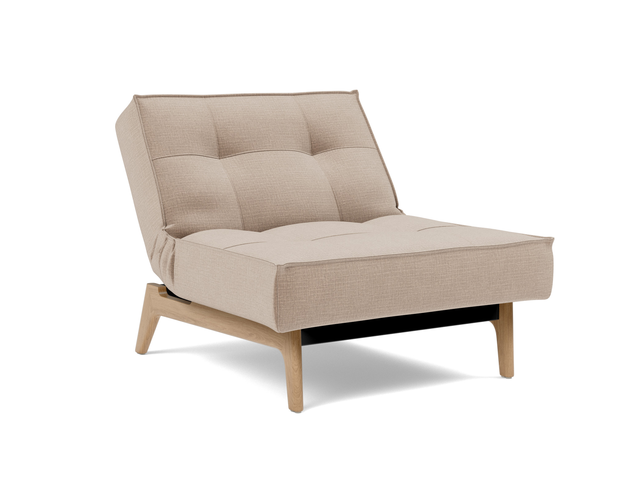Sessel Splitback Chenille Esina 417-Mocha Beine Eiche