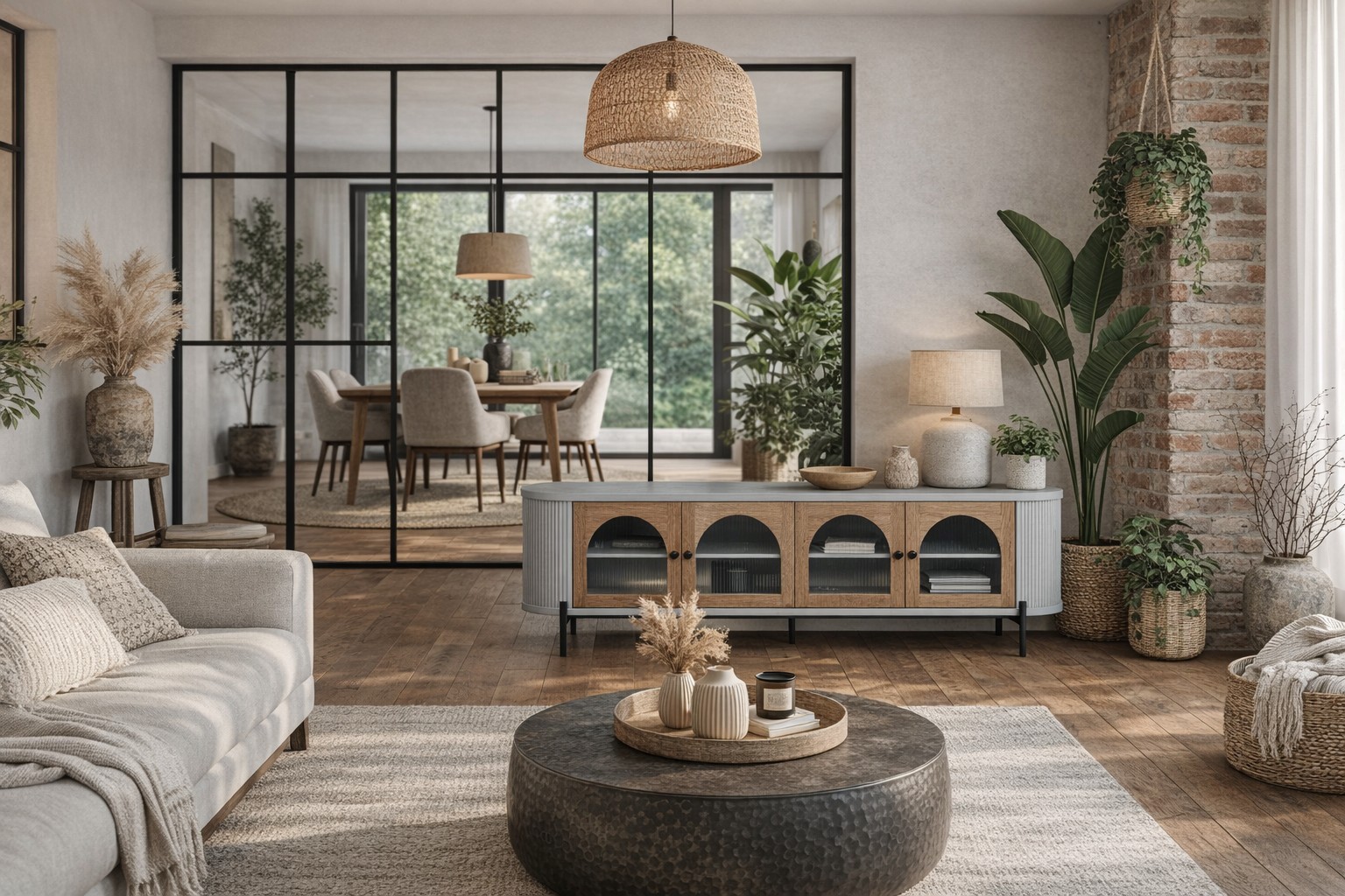 Livin Hill TV-Kommode Stilig 200 × 40 × 60 cm Hellgrau