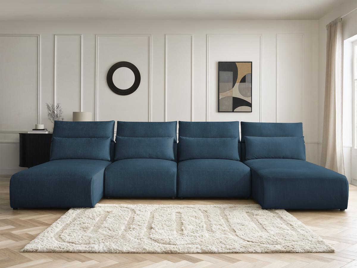 Bobochic Jana Wohnlandschaft Samt Blau
