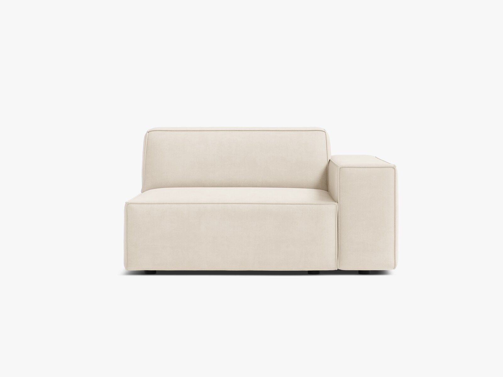 Micadoni Jodie Sofamodul Rechts Samt Bluvel Helles Beige