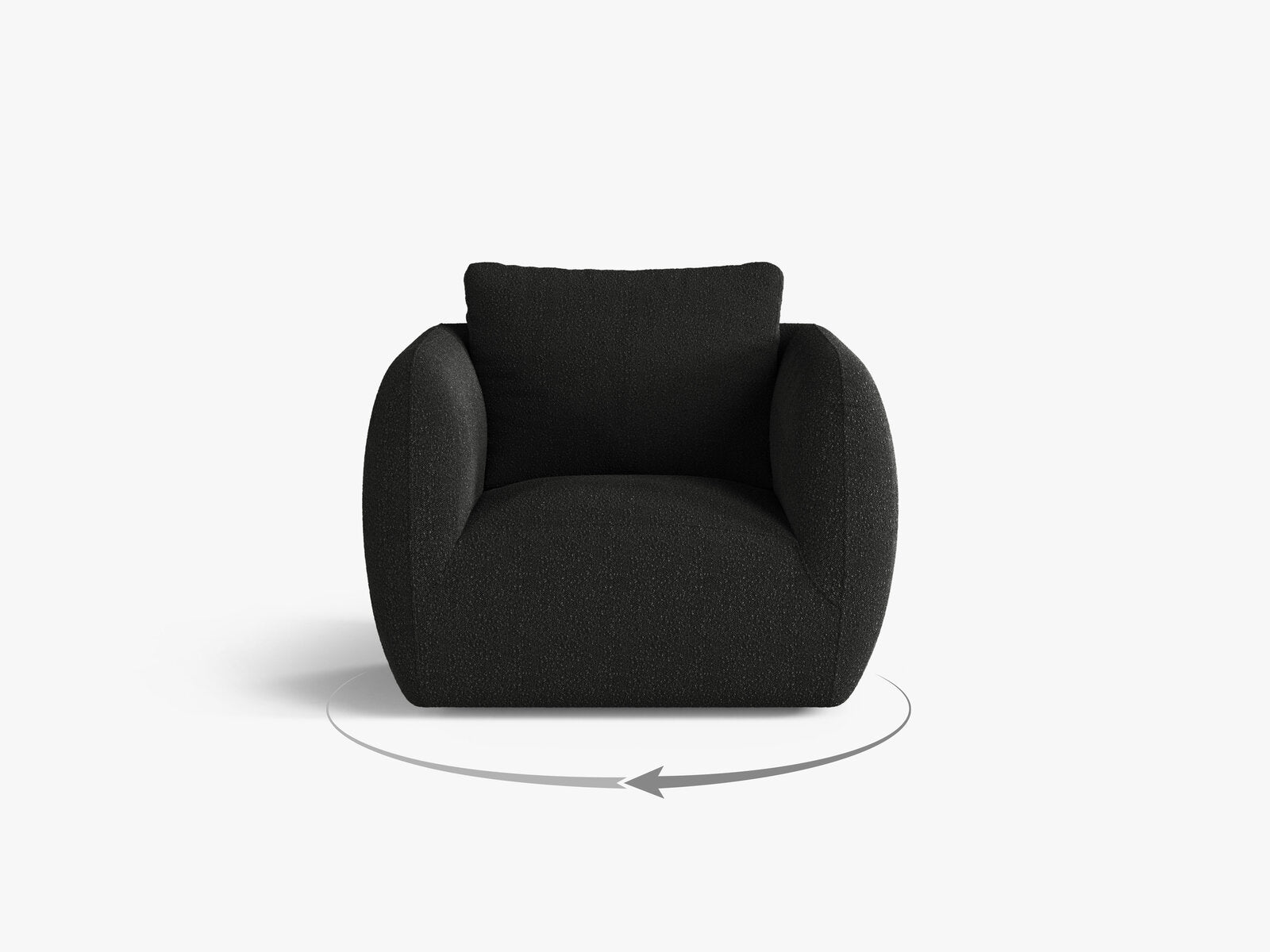 Micadoni Sessel Iga Boucle Baloo Schwarz